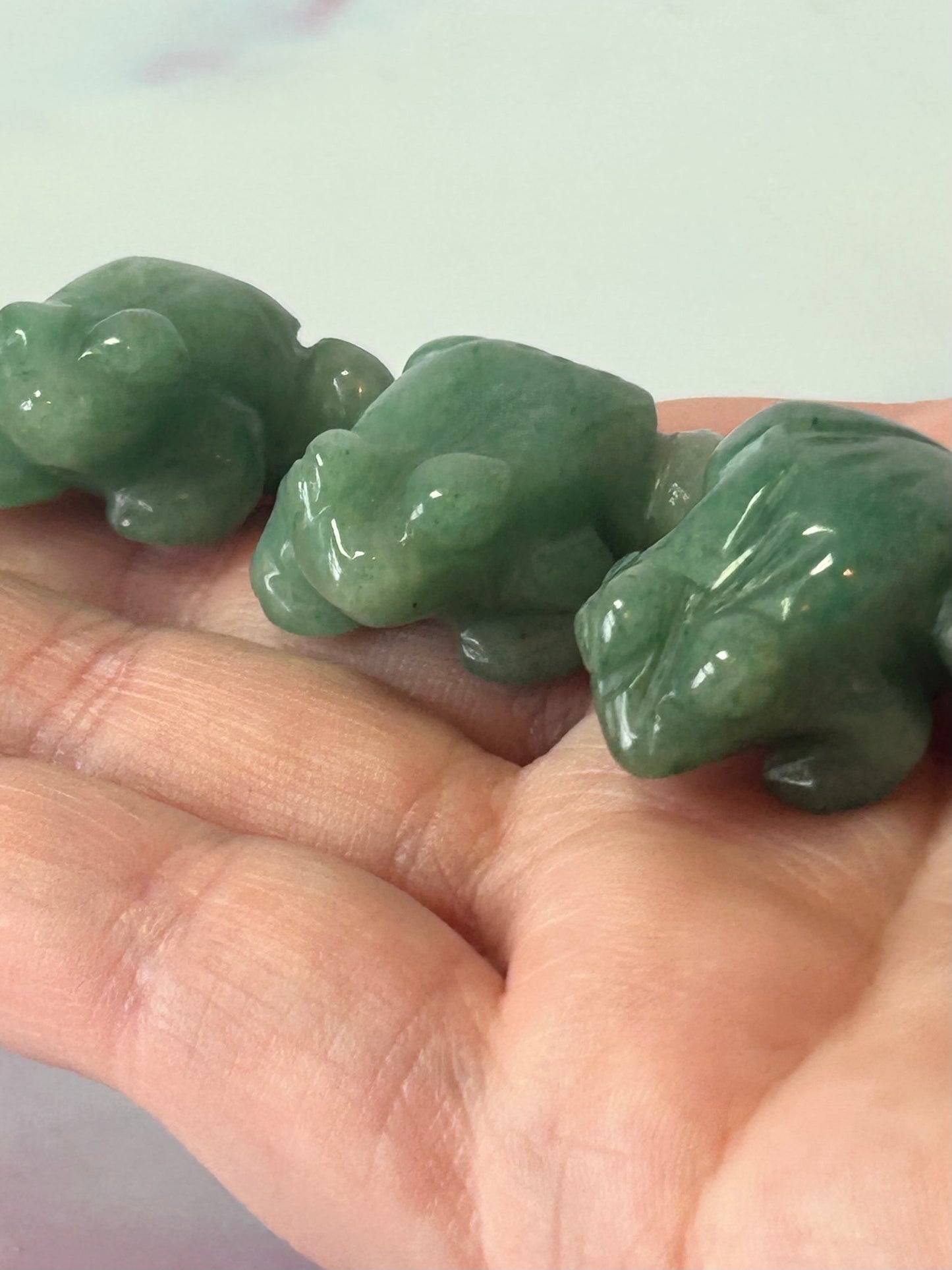 Green Aventurine Frog