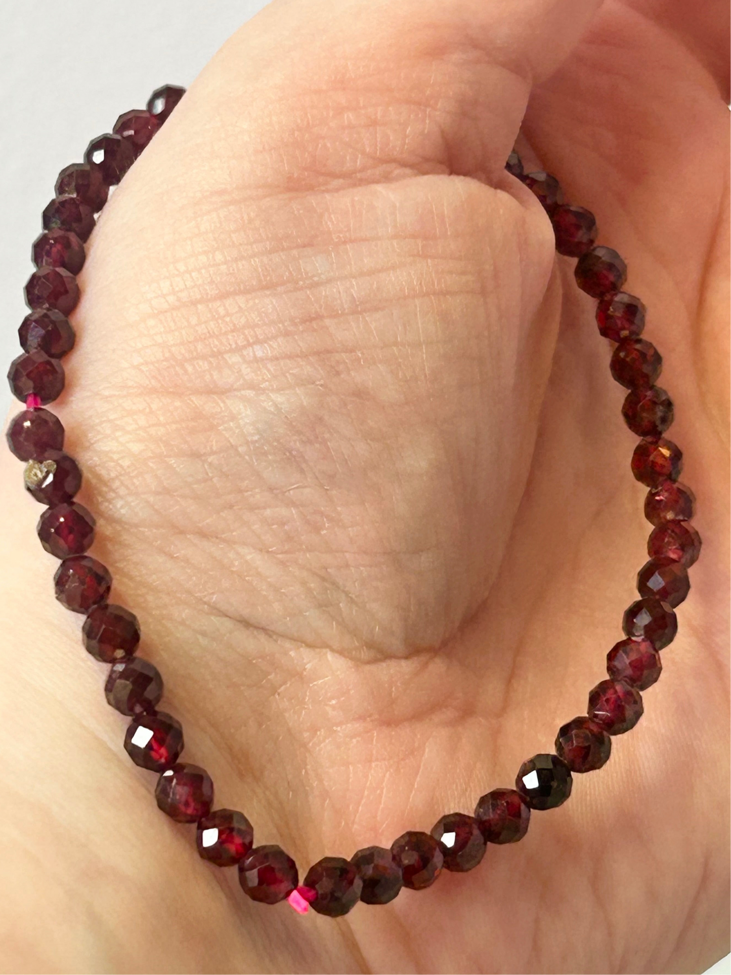 Garnet Faceted Bracelet