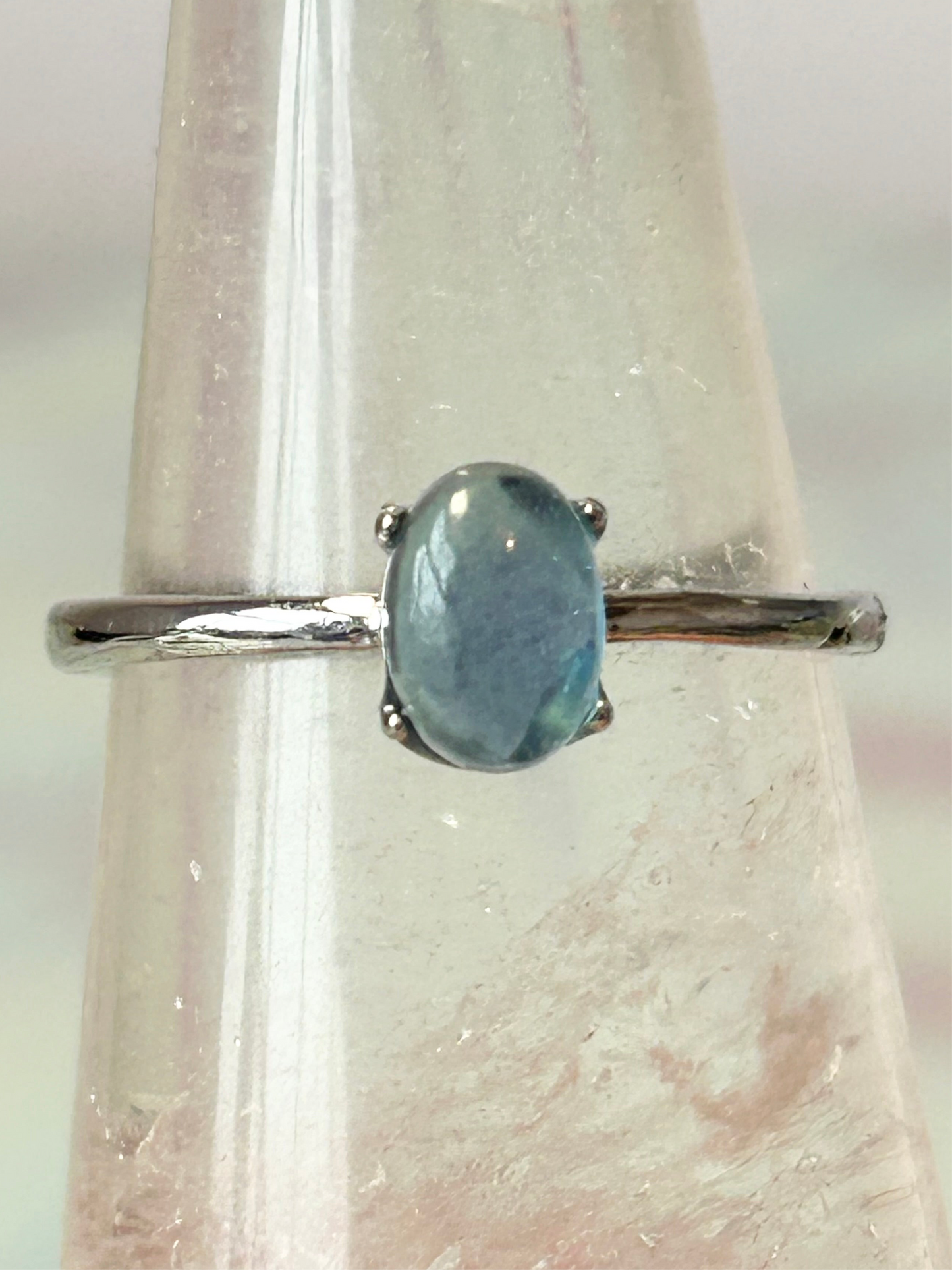 Aquamarine B Adjustable Ring
