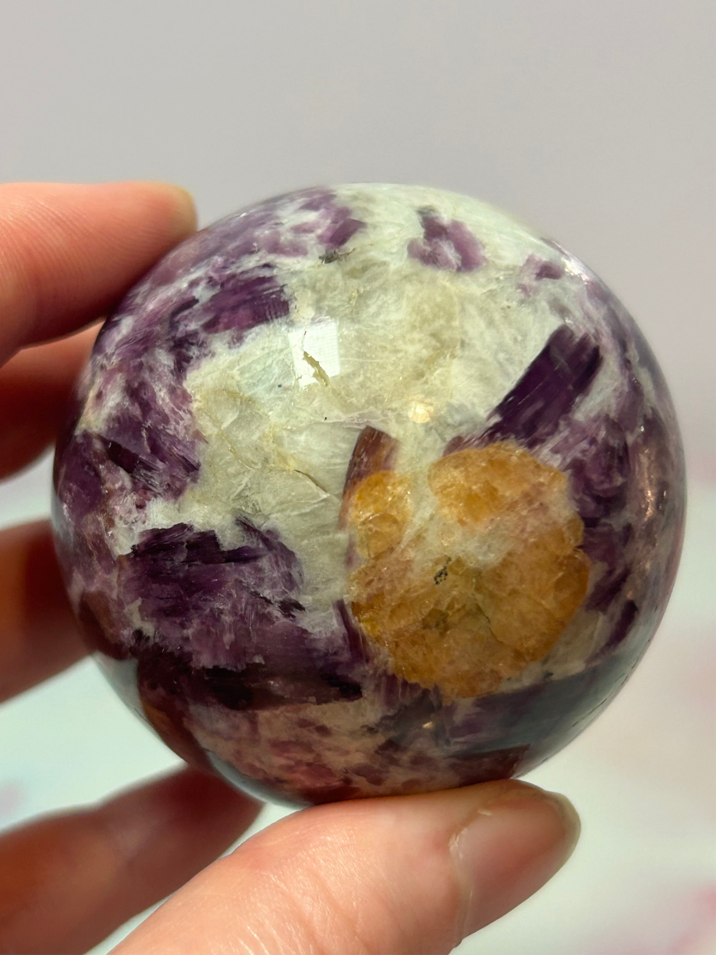 Lepidolite Sphere E