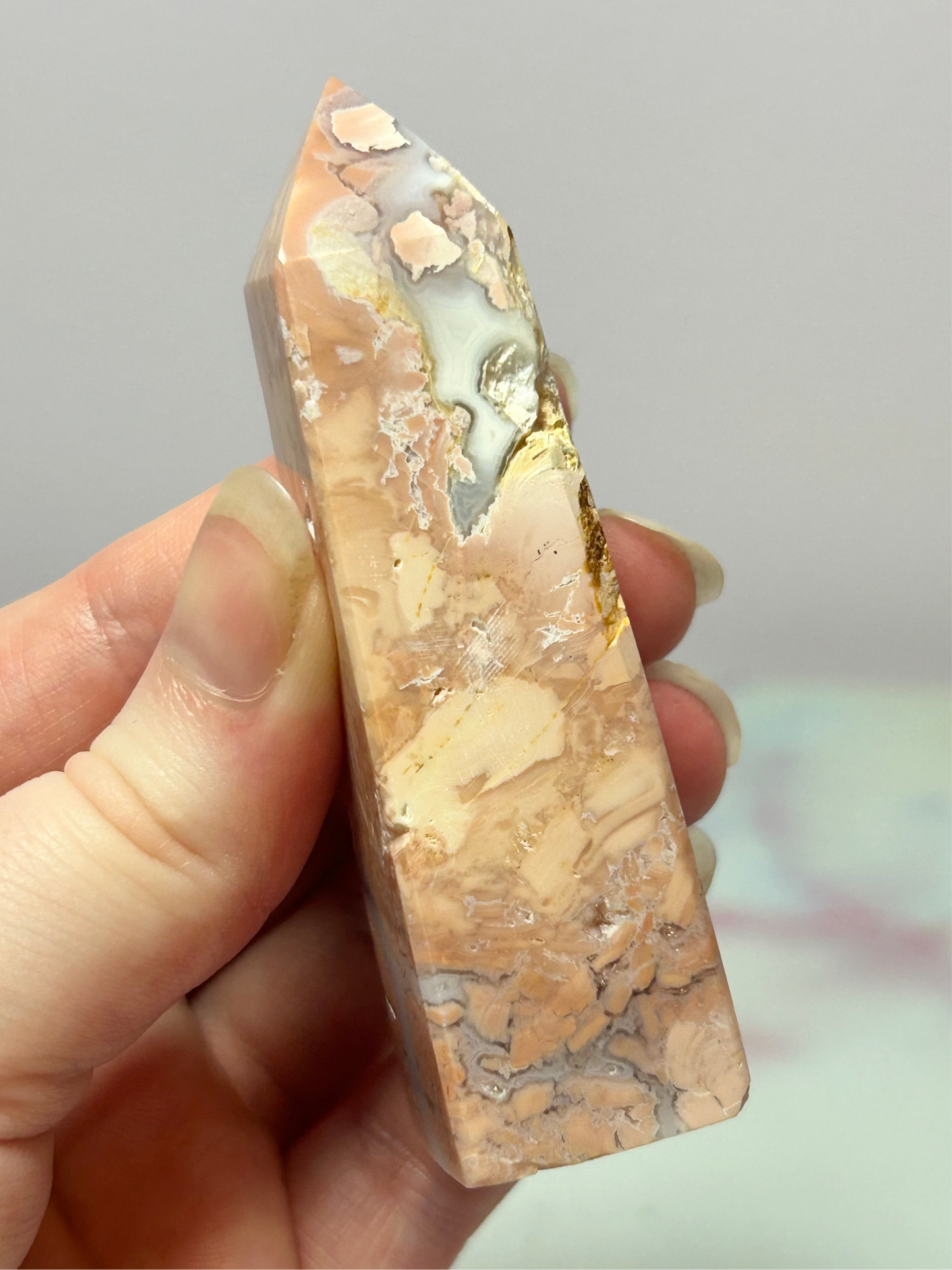 Cotton Candy Chalcedony Tower A