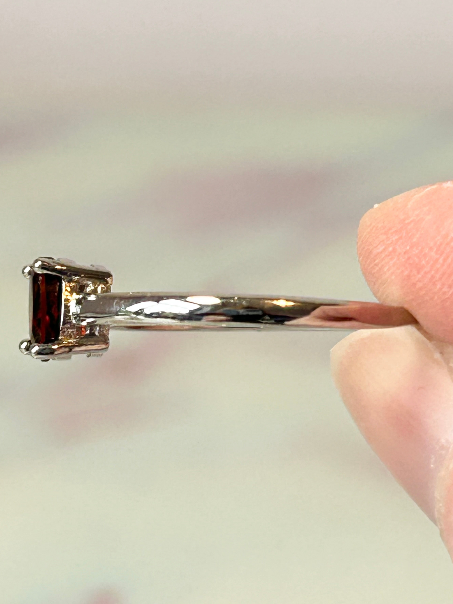 Garnet Adjustable Ring