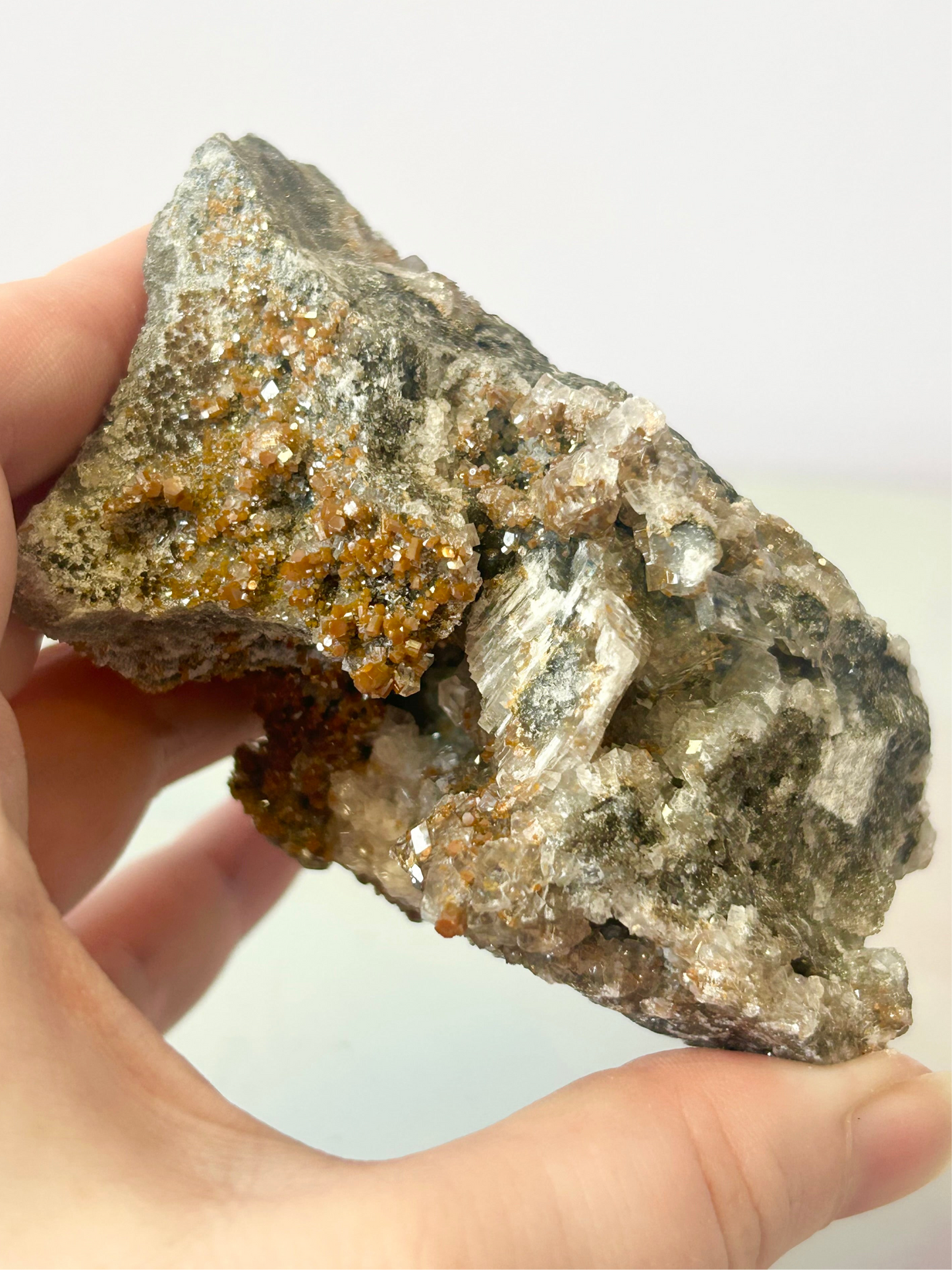 Vanadinite and Calcite Specimen