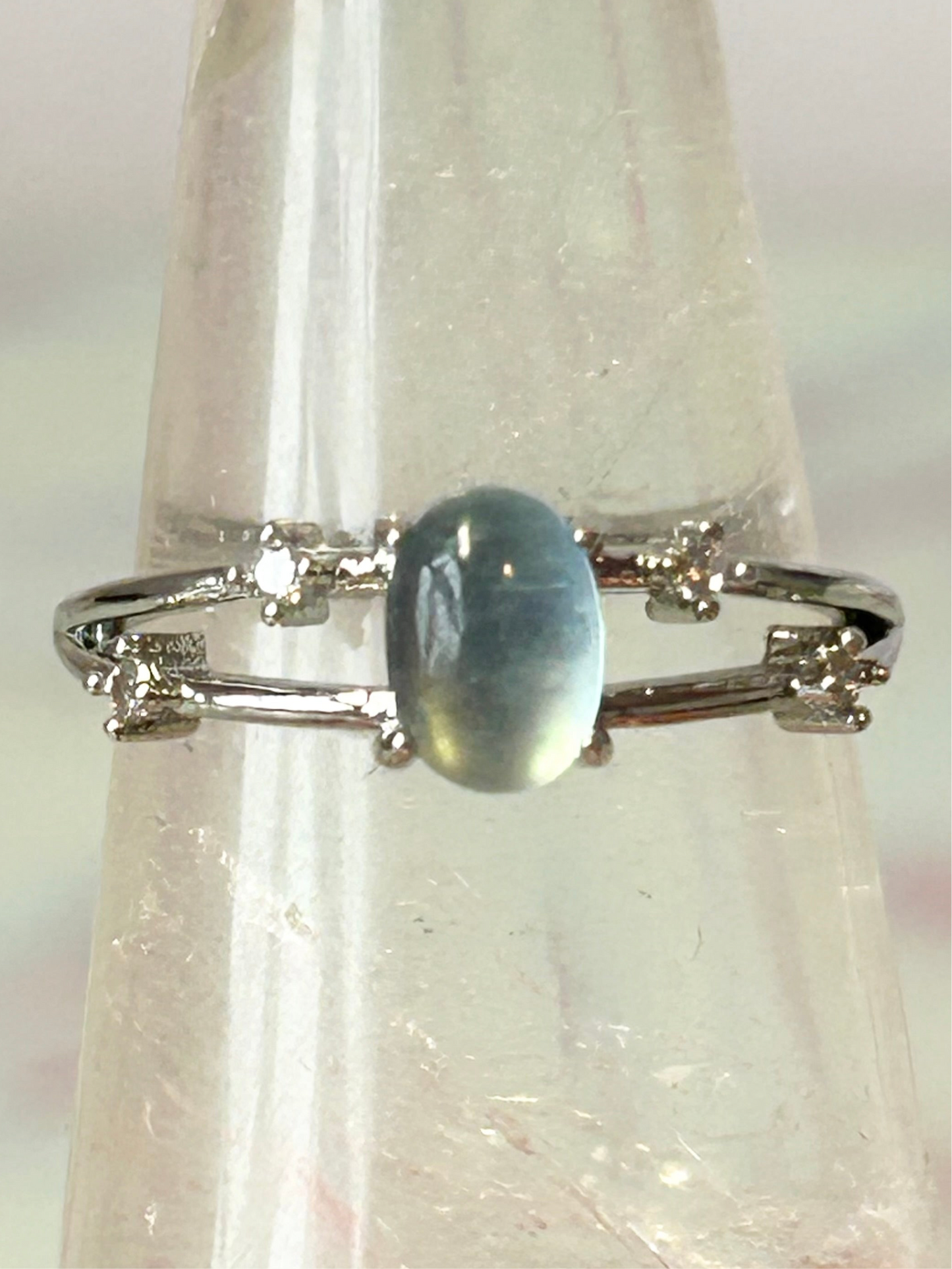 Aquamarine A Adjustable Ring