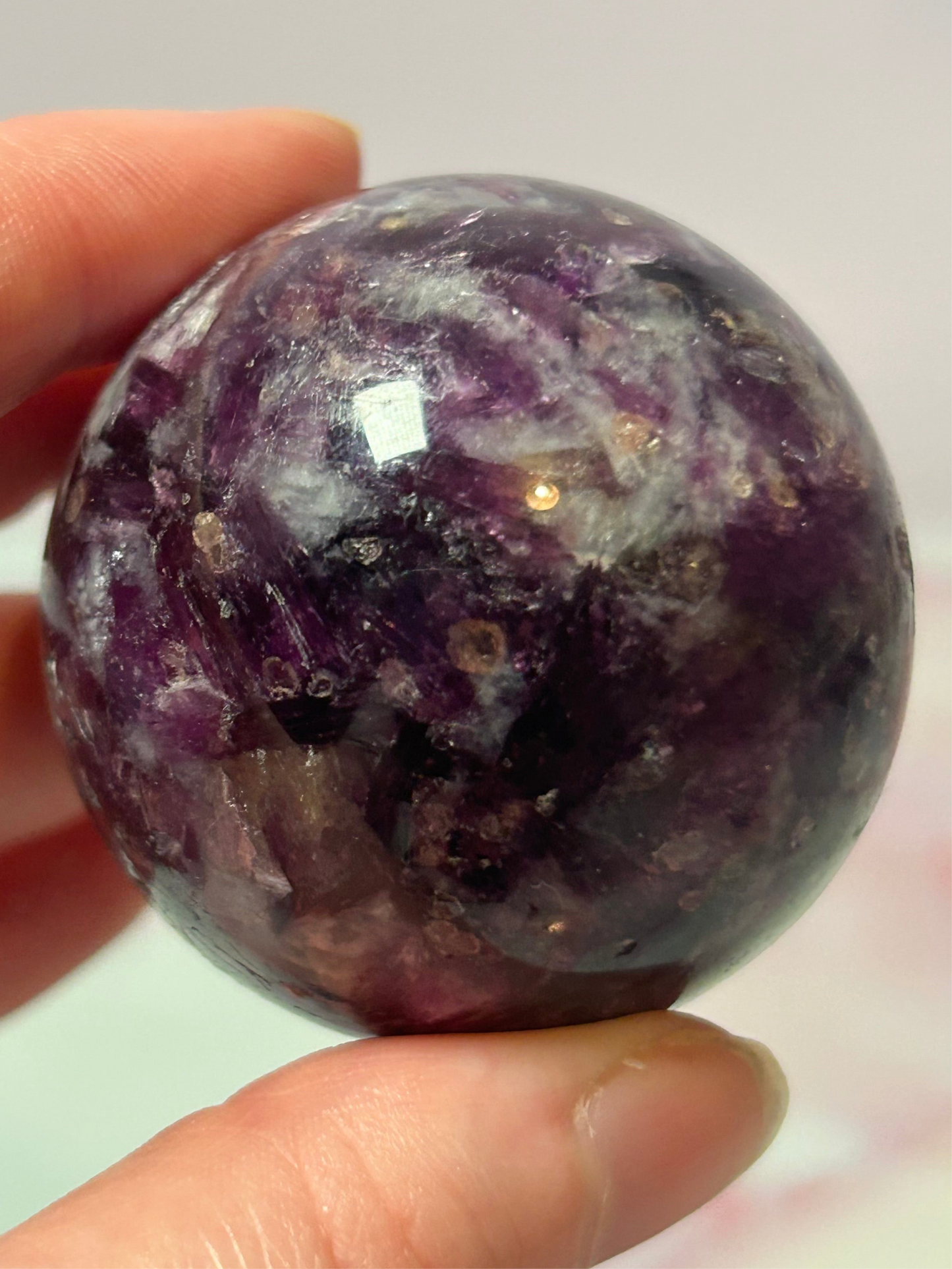 Lepidolite Sphere A