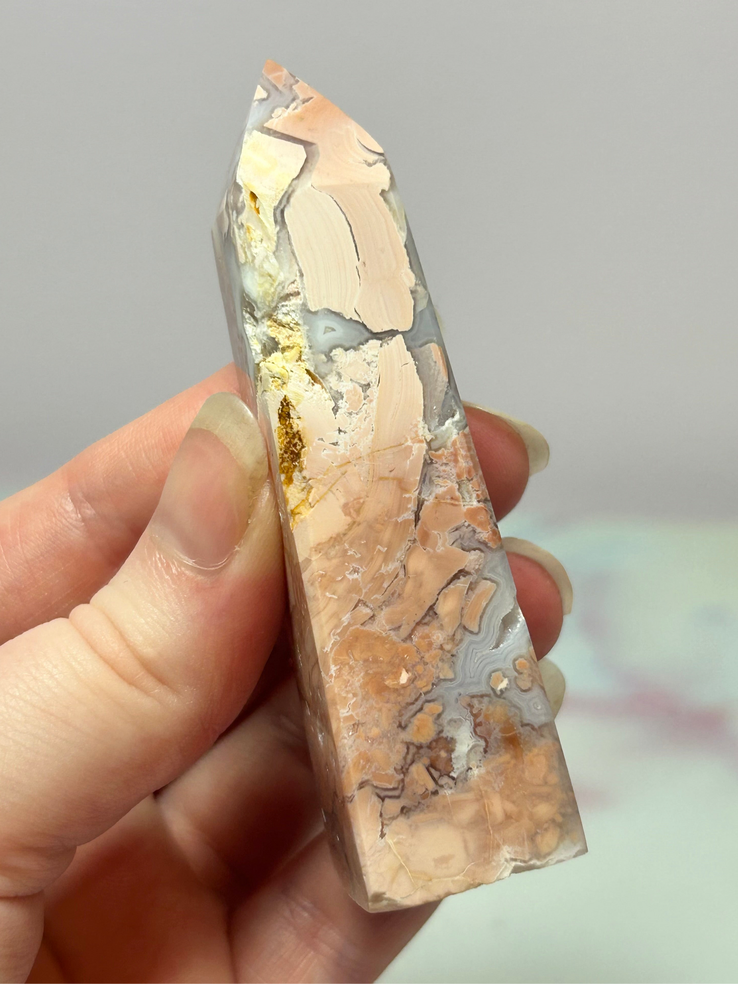 Cotton Candy Chalcedony Tower A