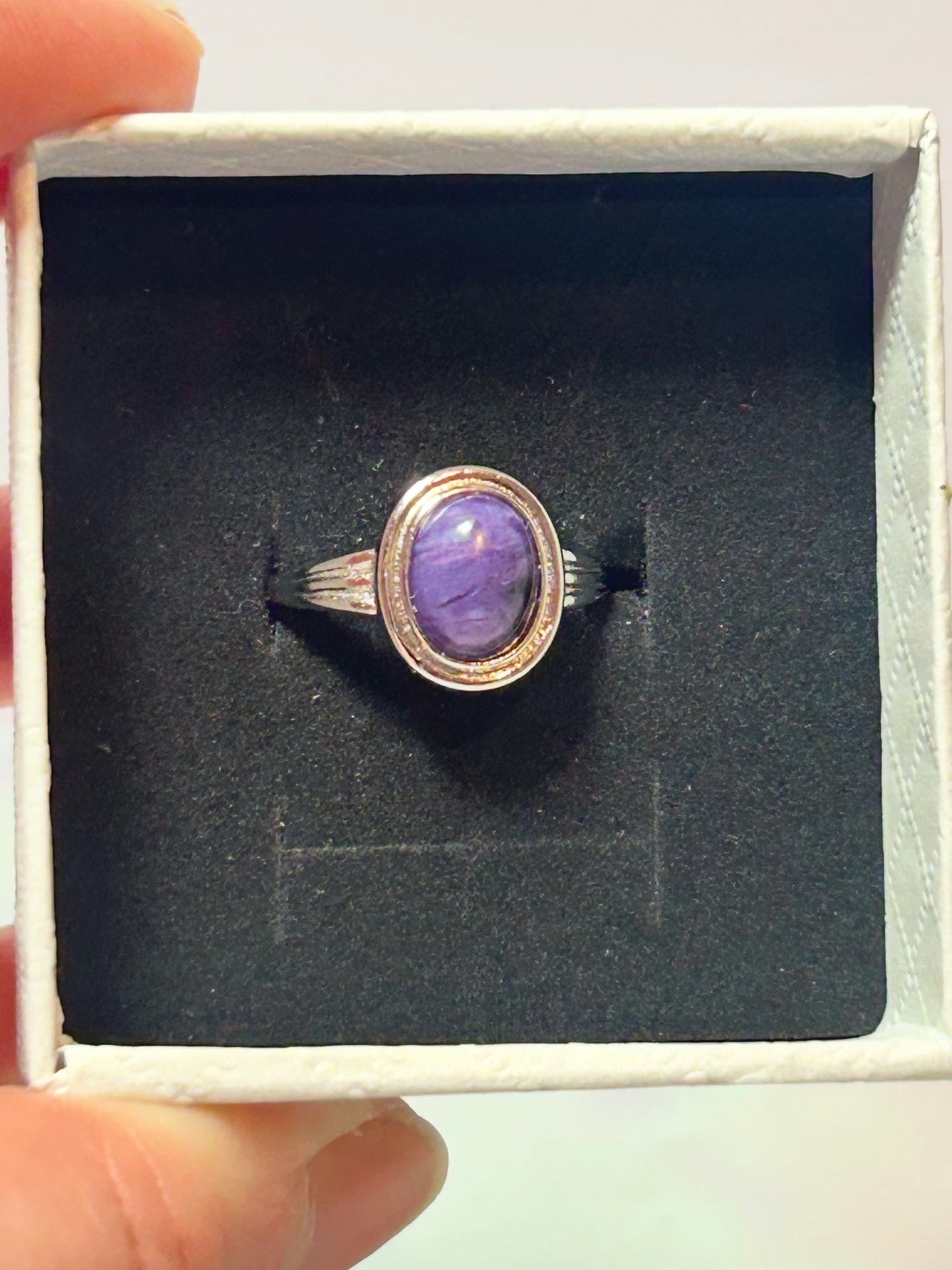 Charoite Adjustable Ring B