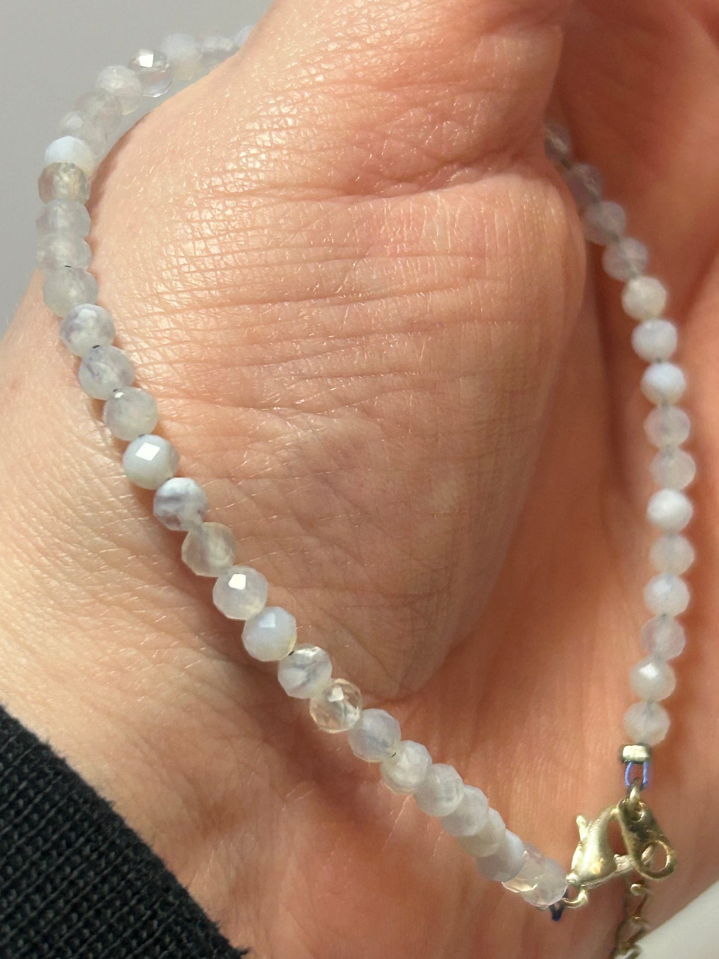 Blue Chalcedony Faceted Bracelet