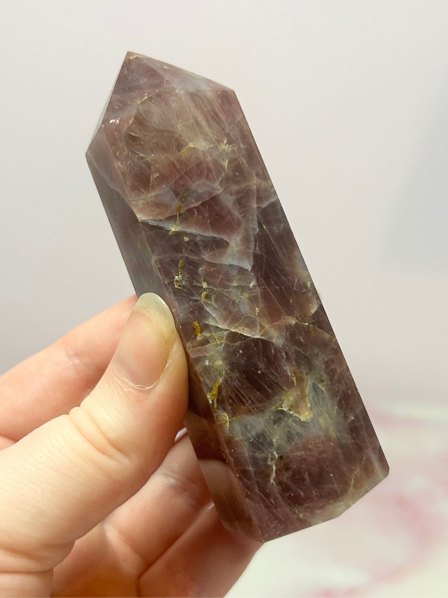 Lavender Rose Quartz Tower