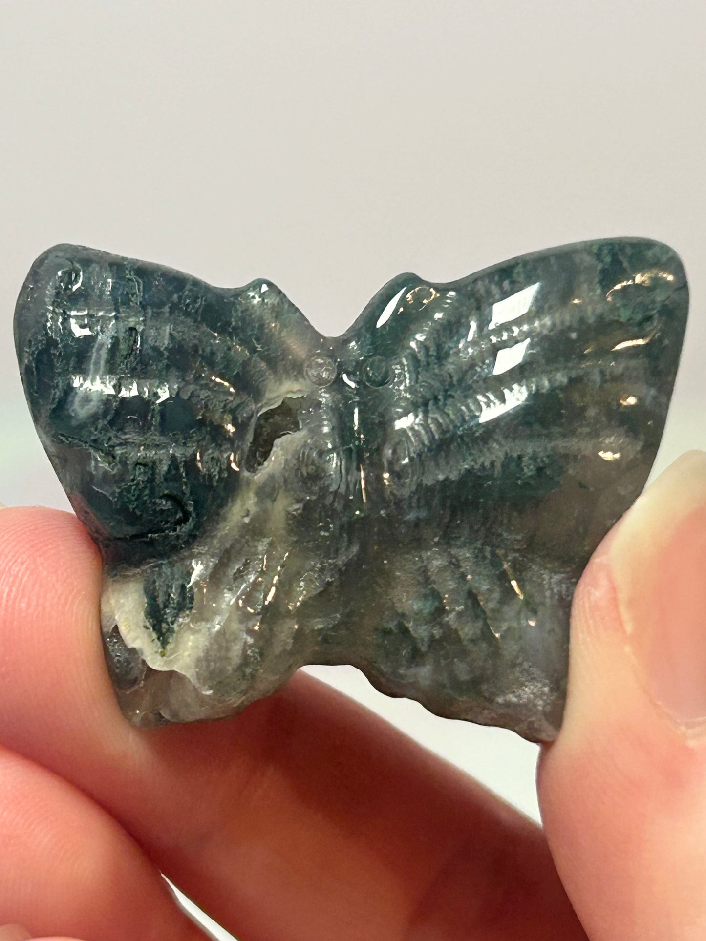 Moss Agate Butterfly
