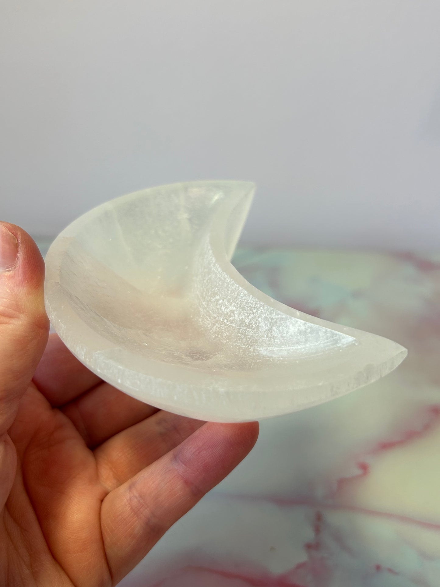 Selenite Moon Bowls