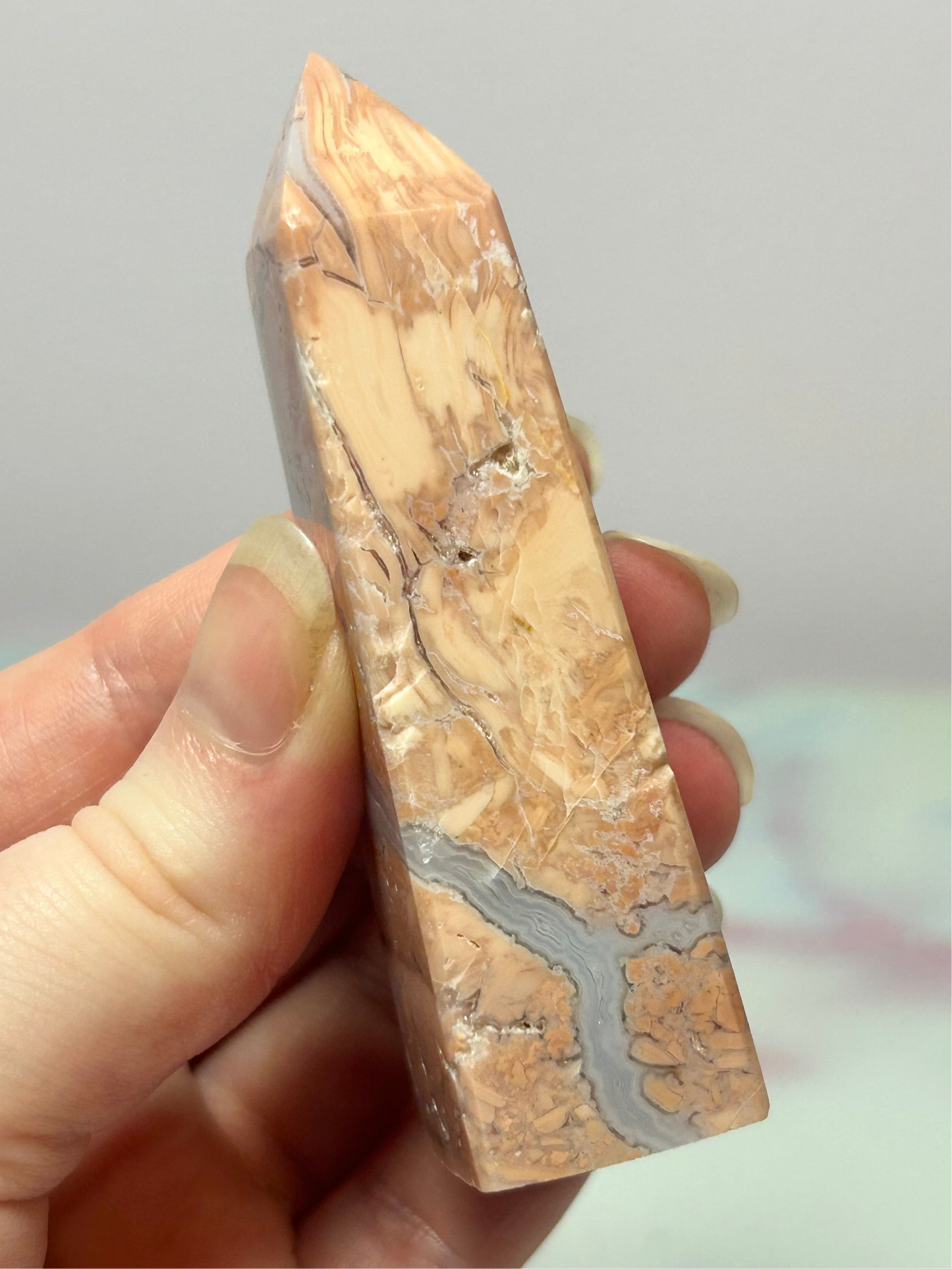 Cotton Candy Chalcedony Tower A