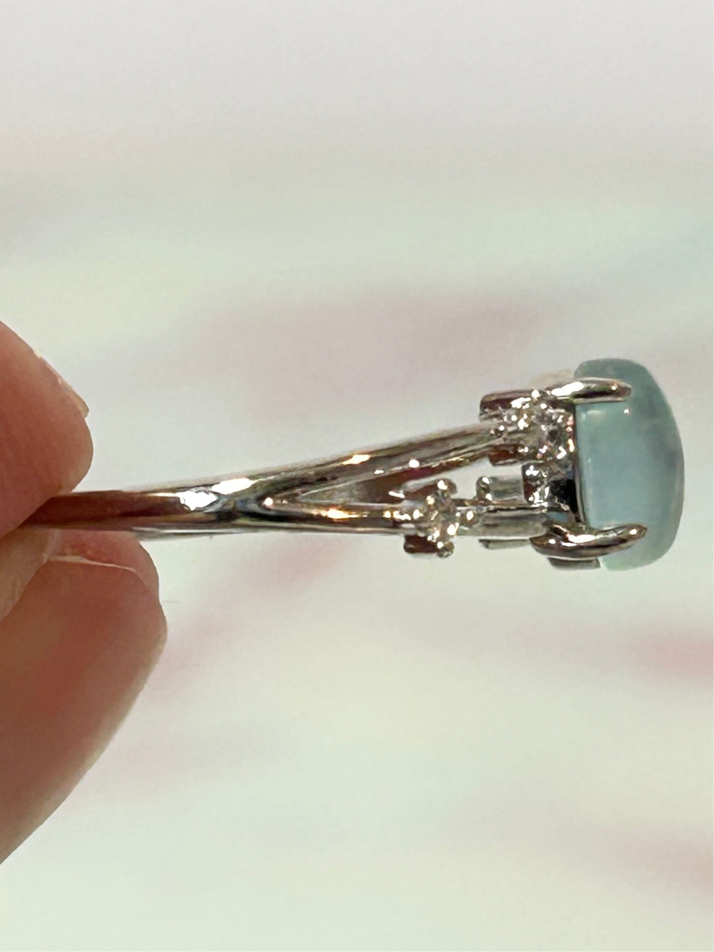 Aquamarine A Adjustable Ring