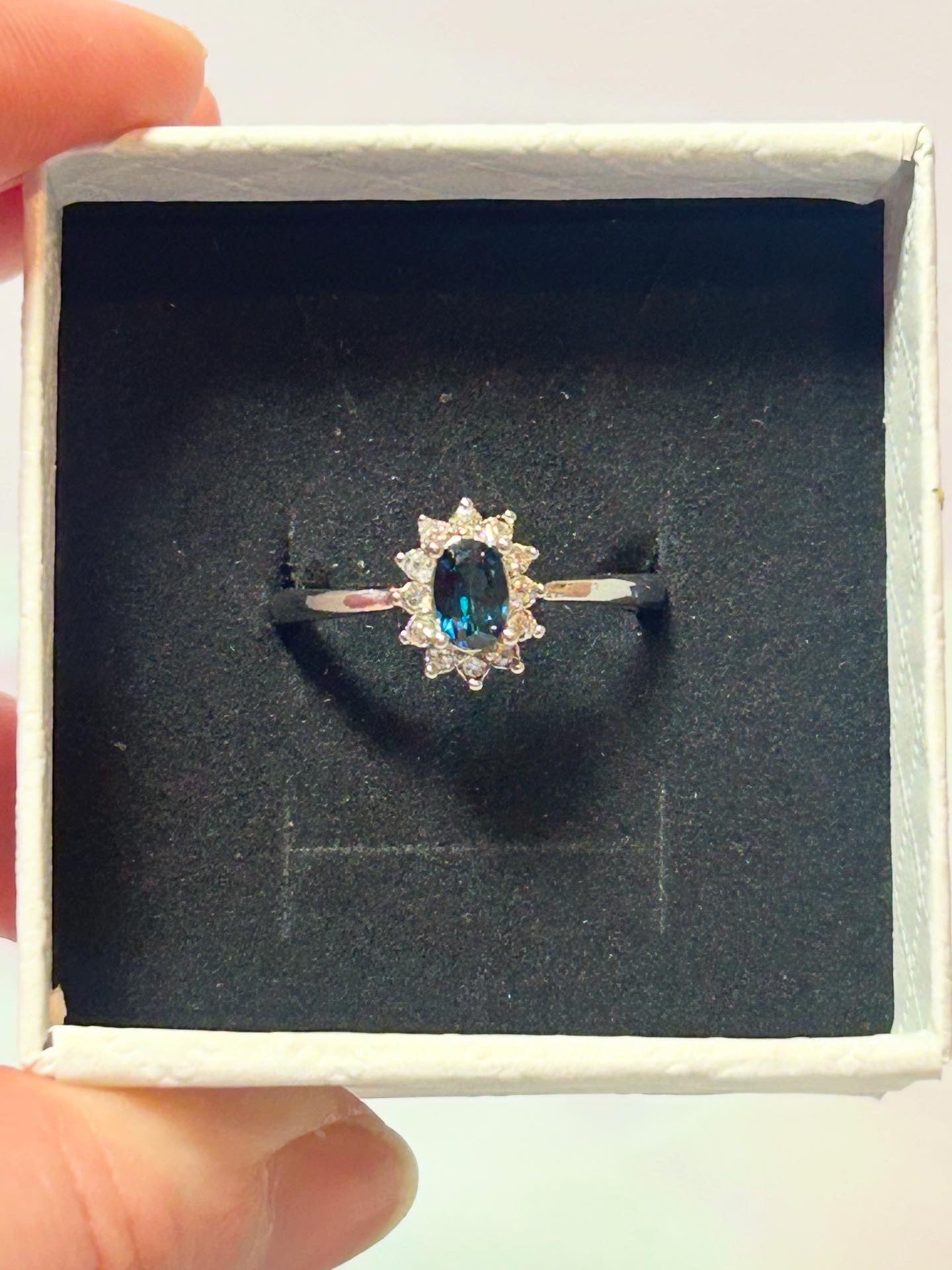 Blue Topaz Adjustable Ring