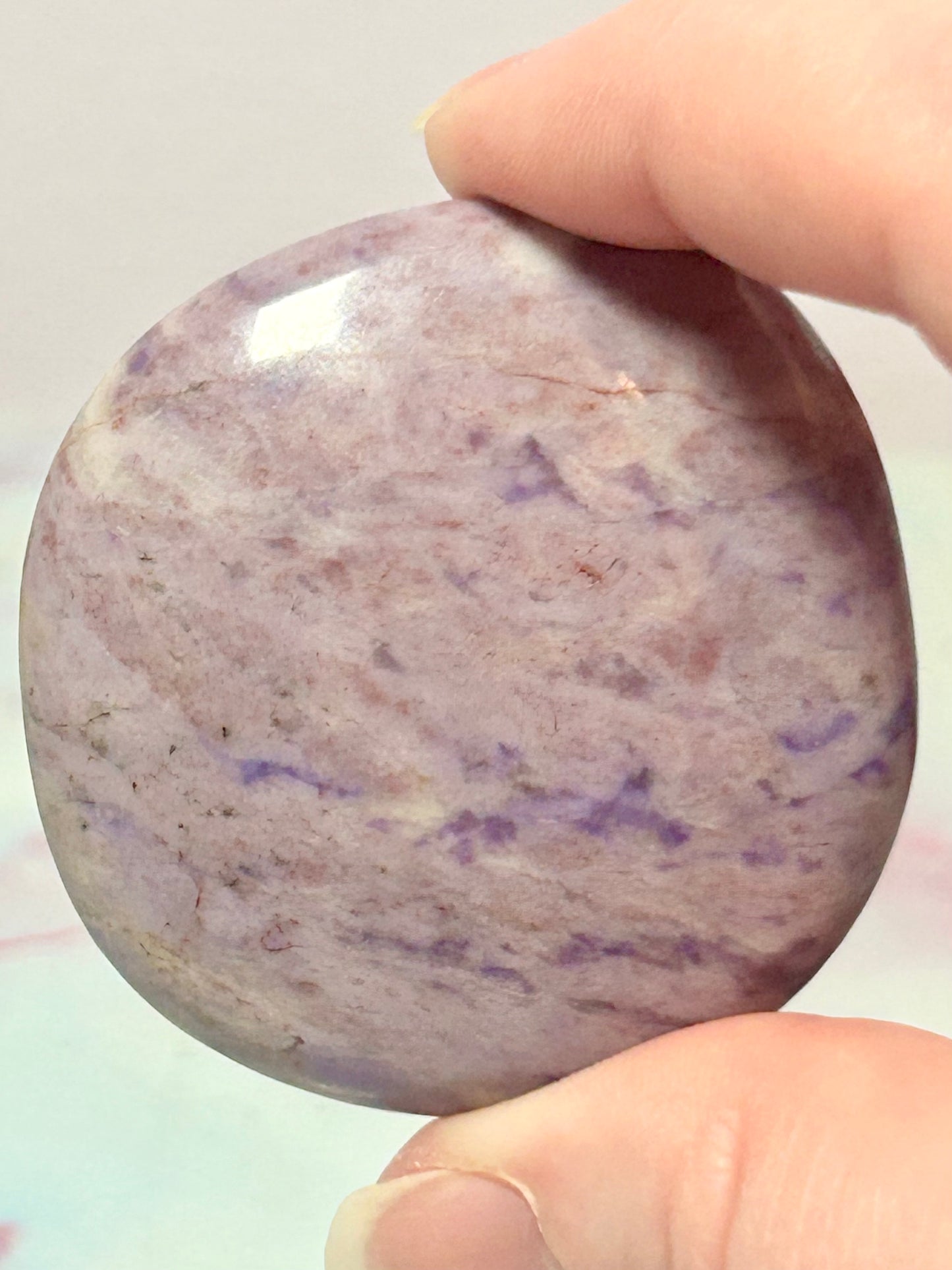 Lavender Jade Flat Stone