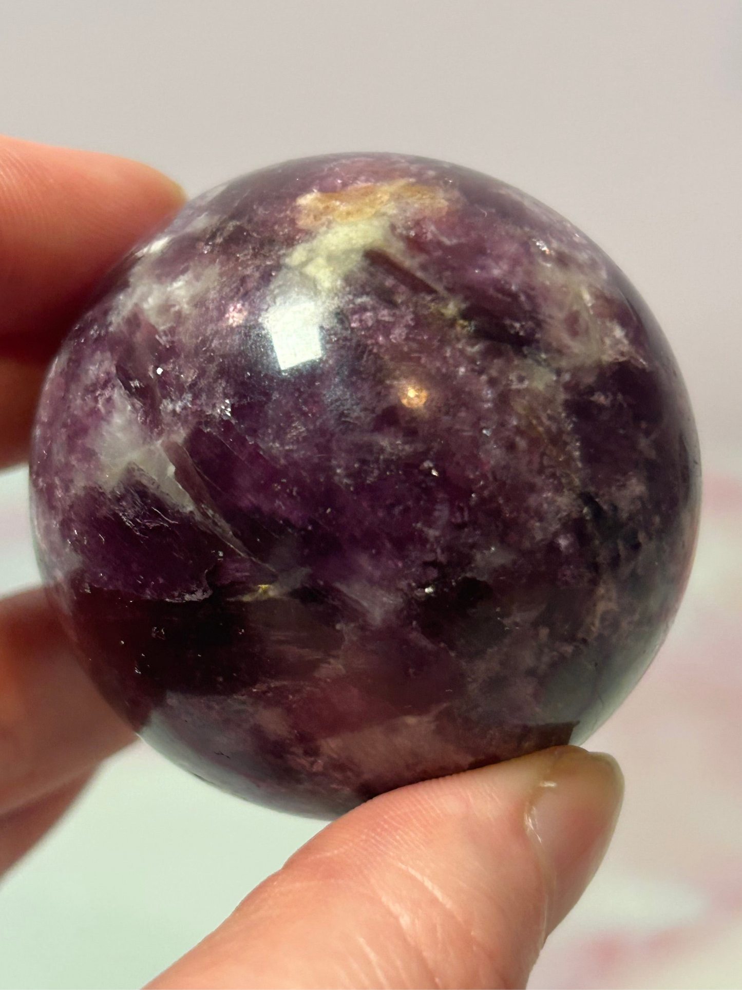 Lepidolite Sphere B
