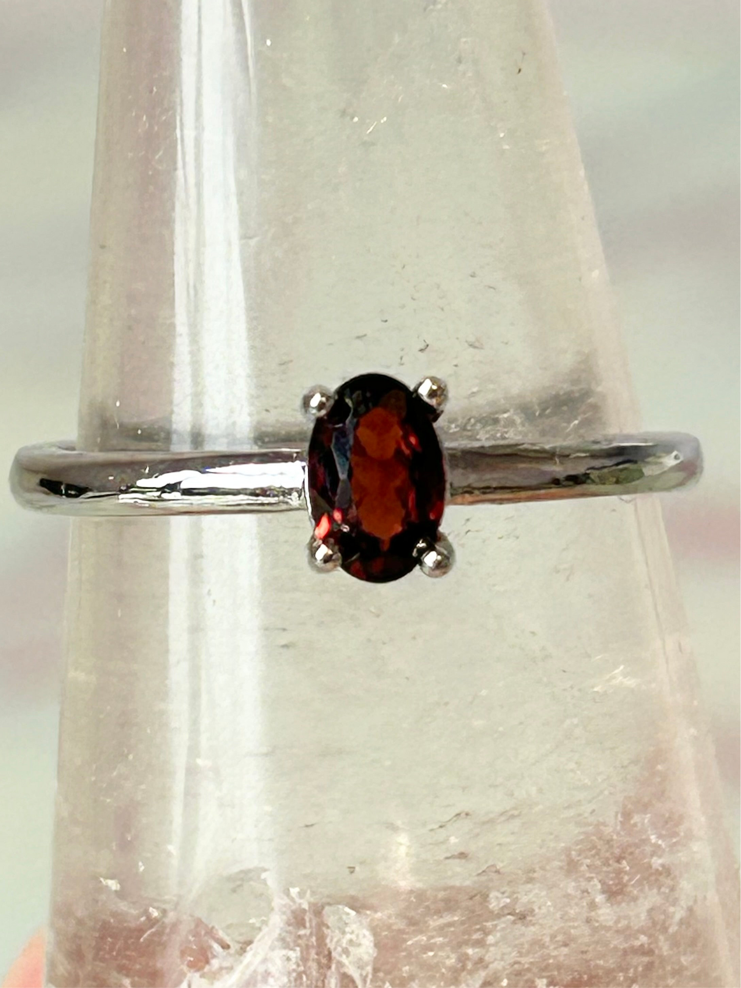 Garnet Adjustable Ring