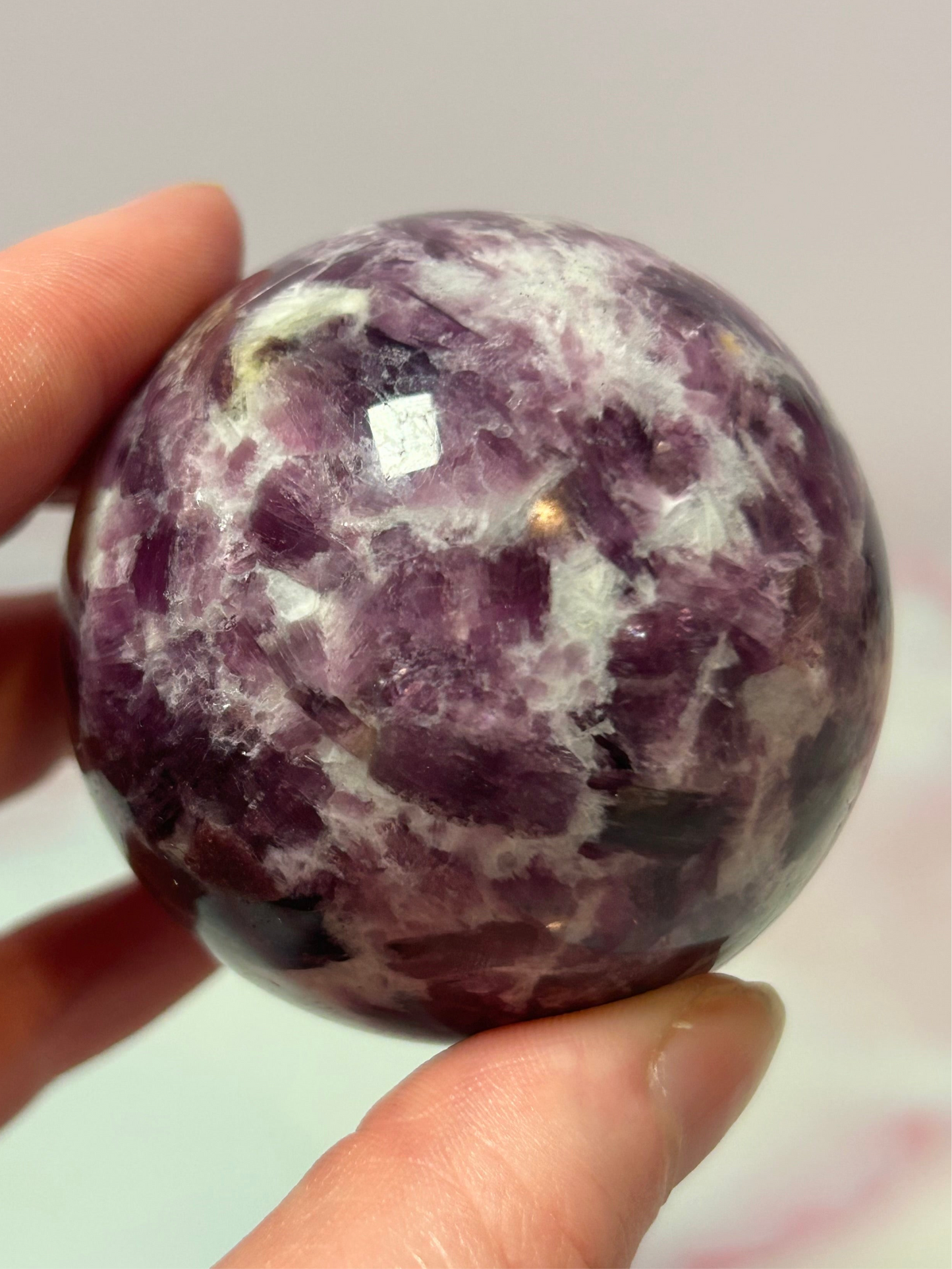 Lepidolite Sphere C