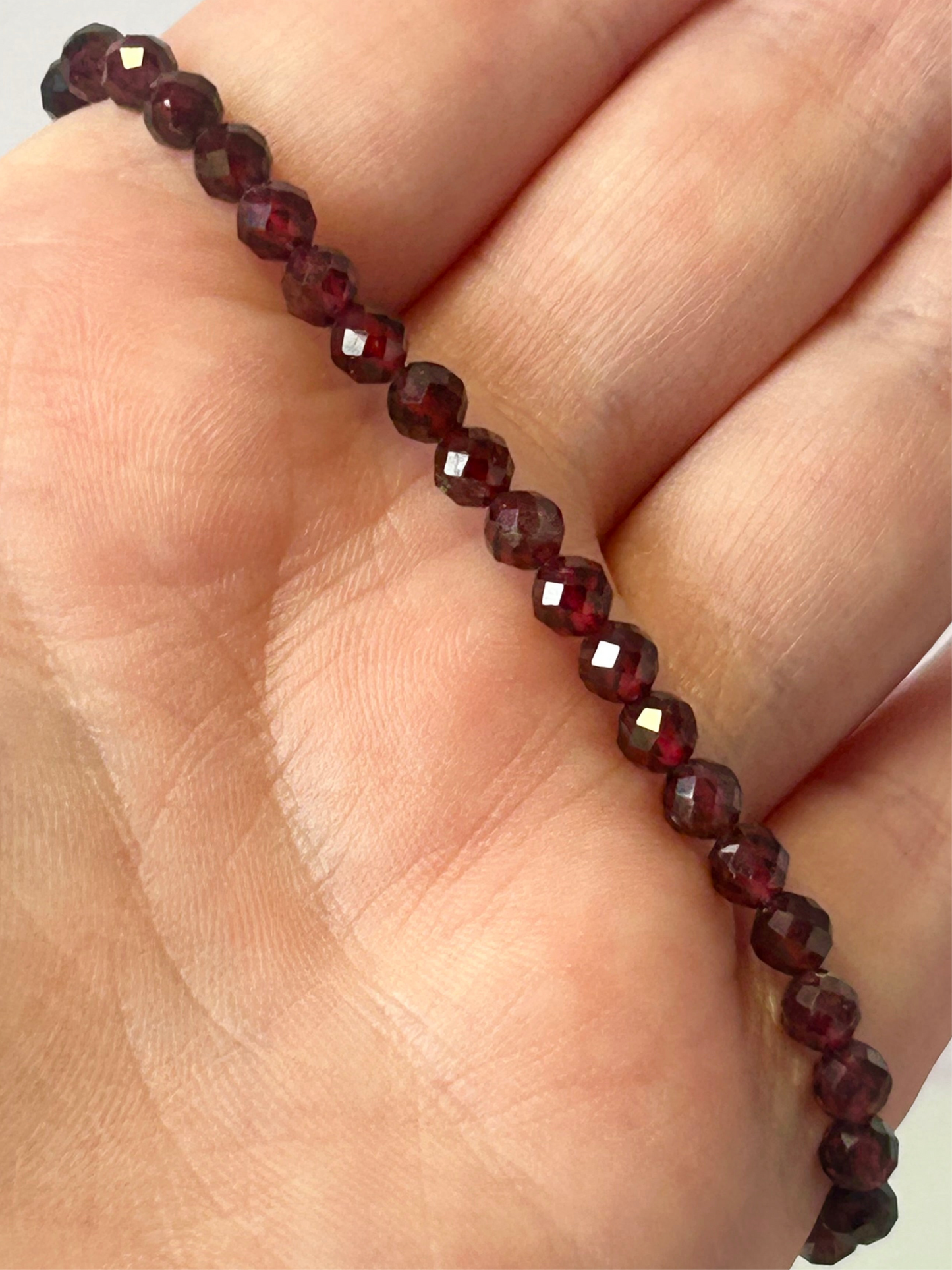 Garnet Faceted Bracelet