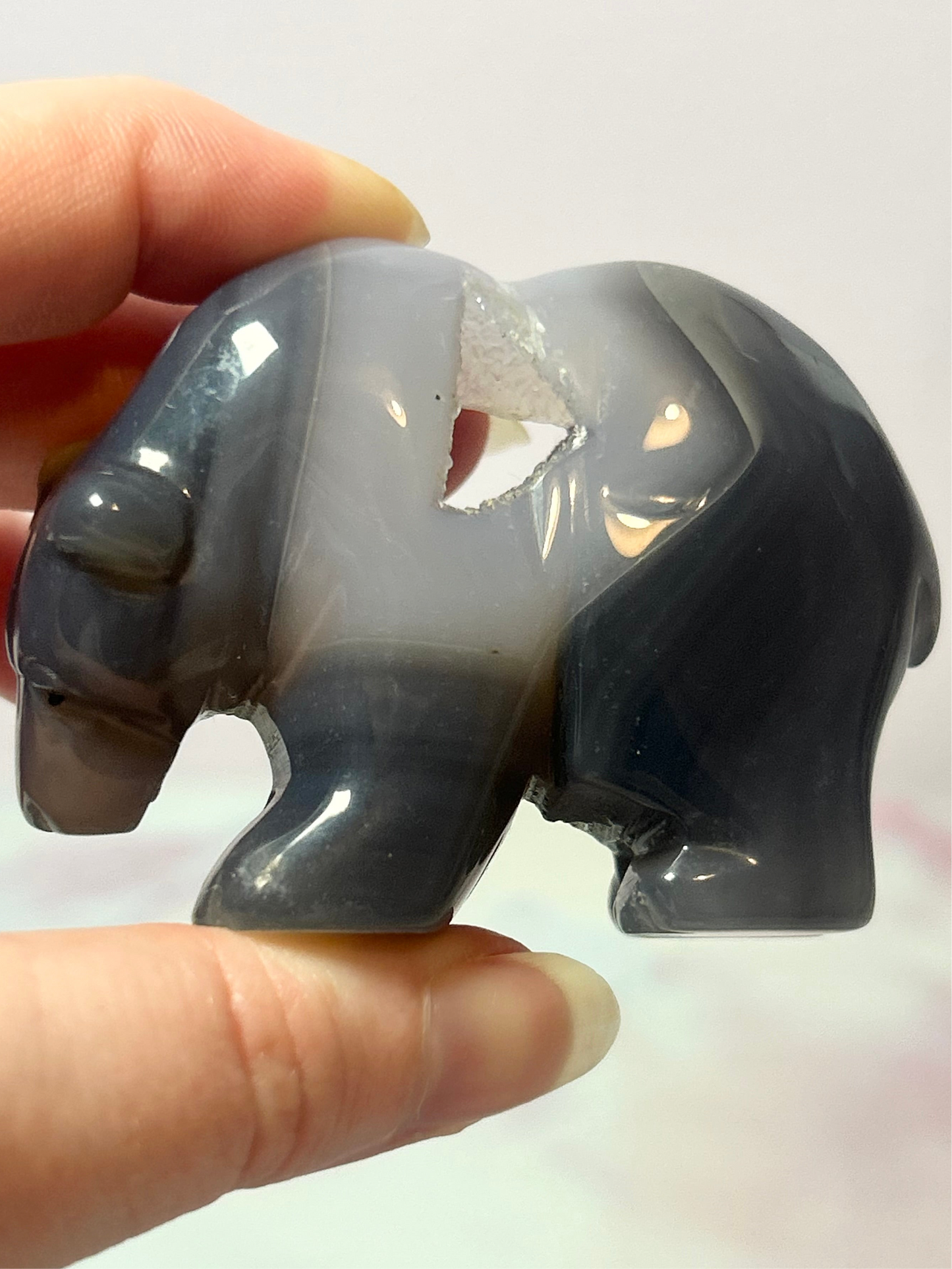Druzy Agate Bear- Large