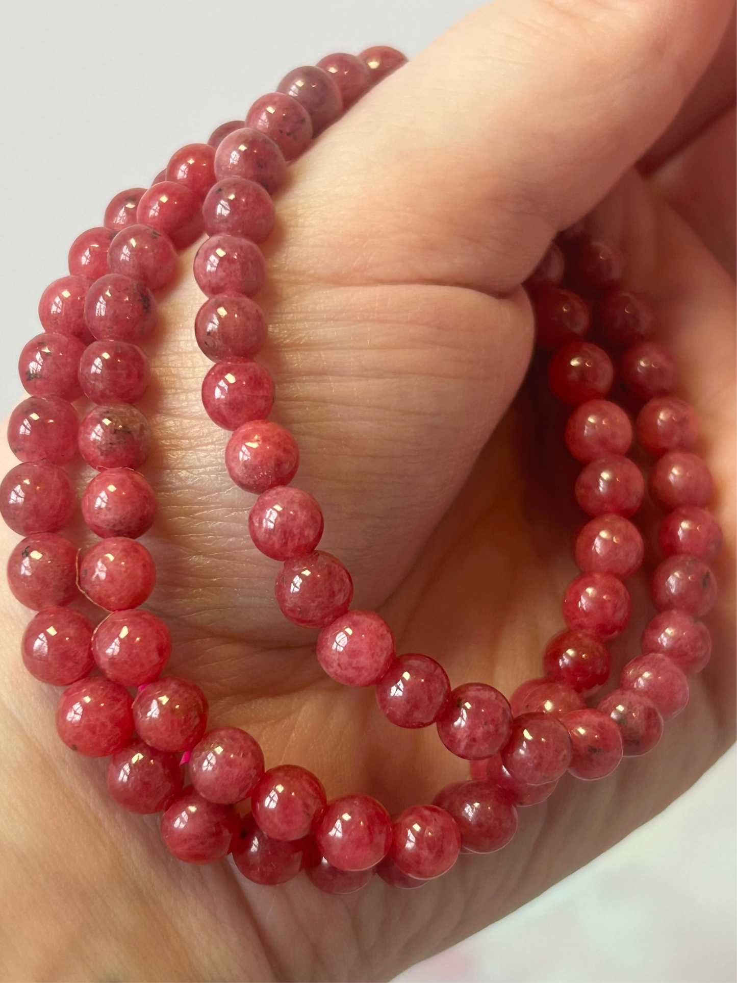 Red Rhodonite Bracelets 6mm