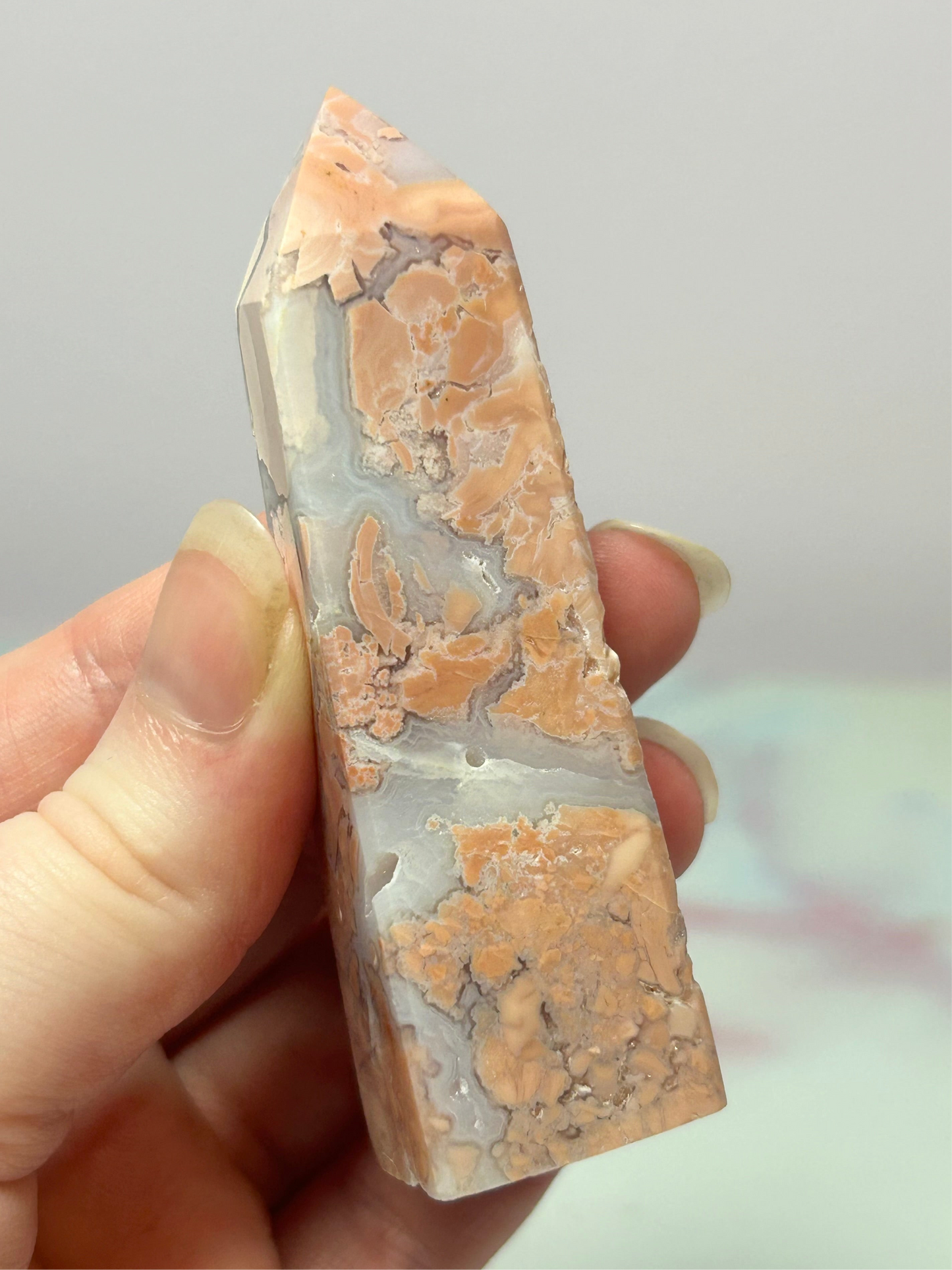 Cotton Candy Chalcedony Tower A