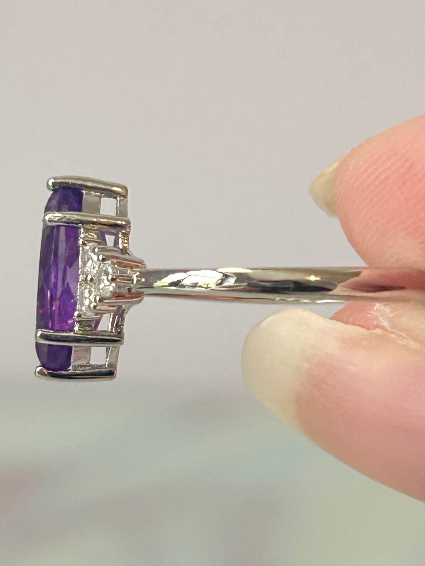 Amethyst S925 Adjustable Ring