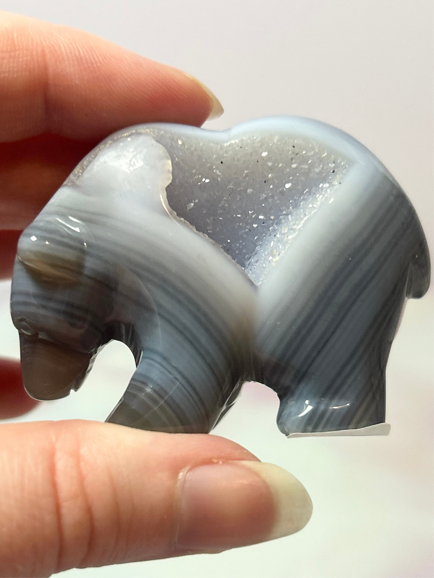 Druzy Agate Bear- Small