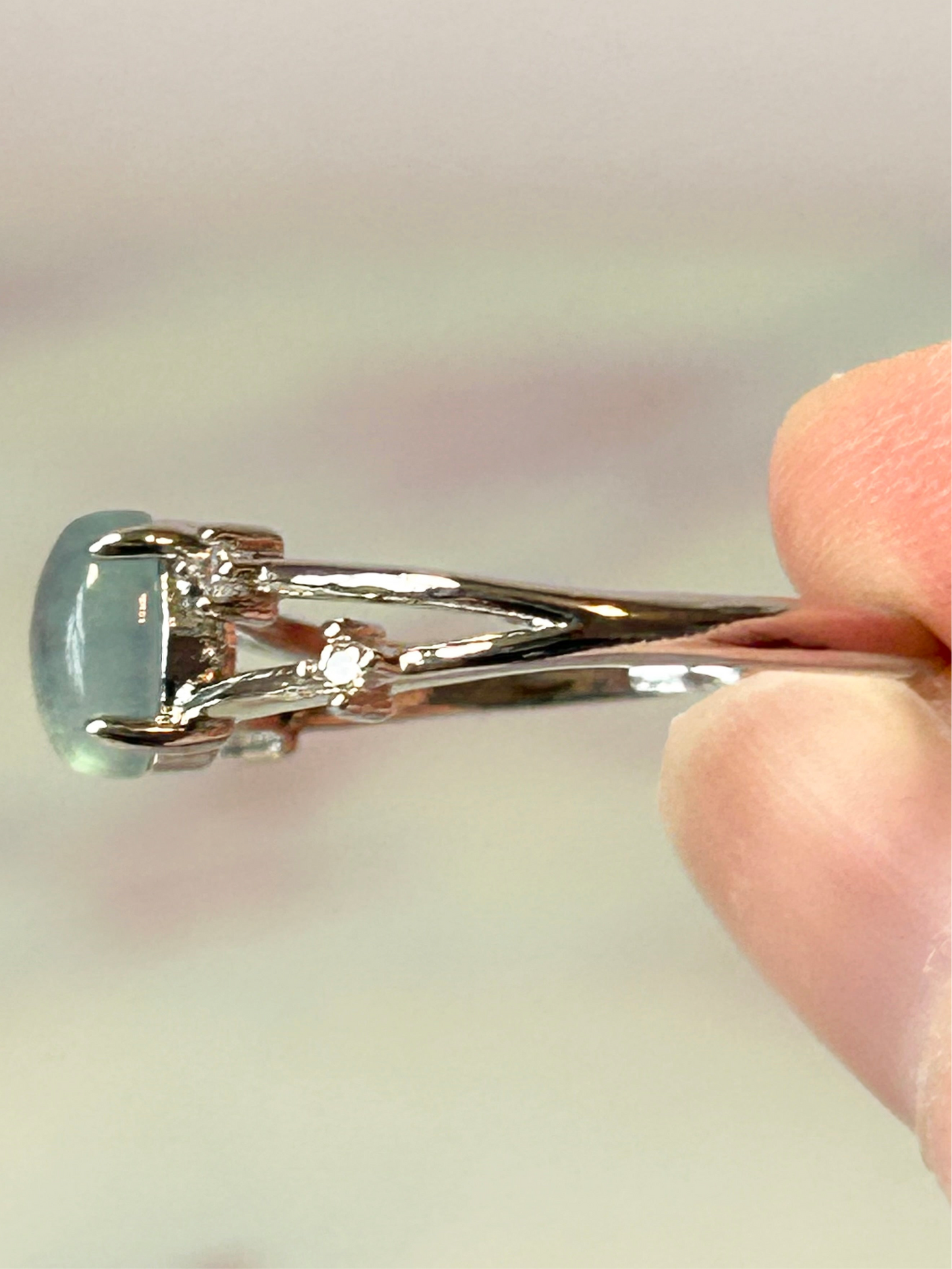 Aquamarine A Adjustable Ring