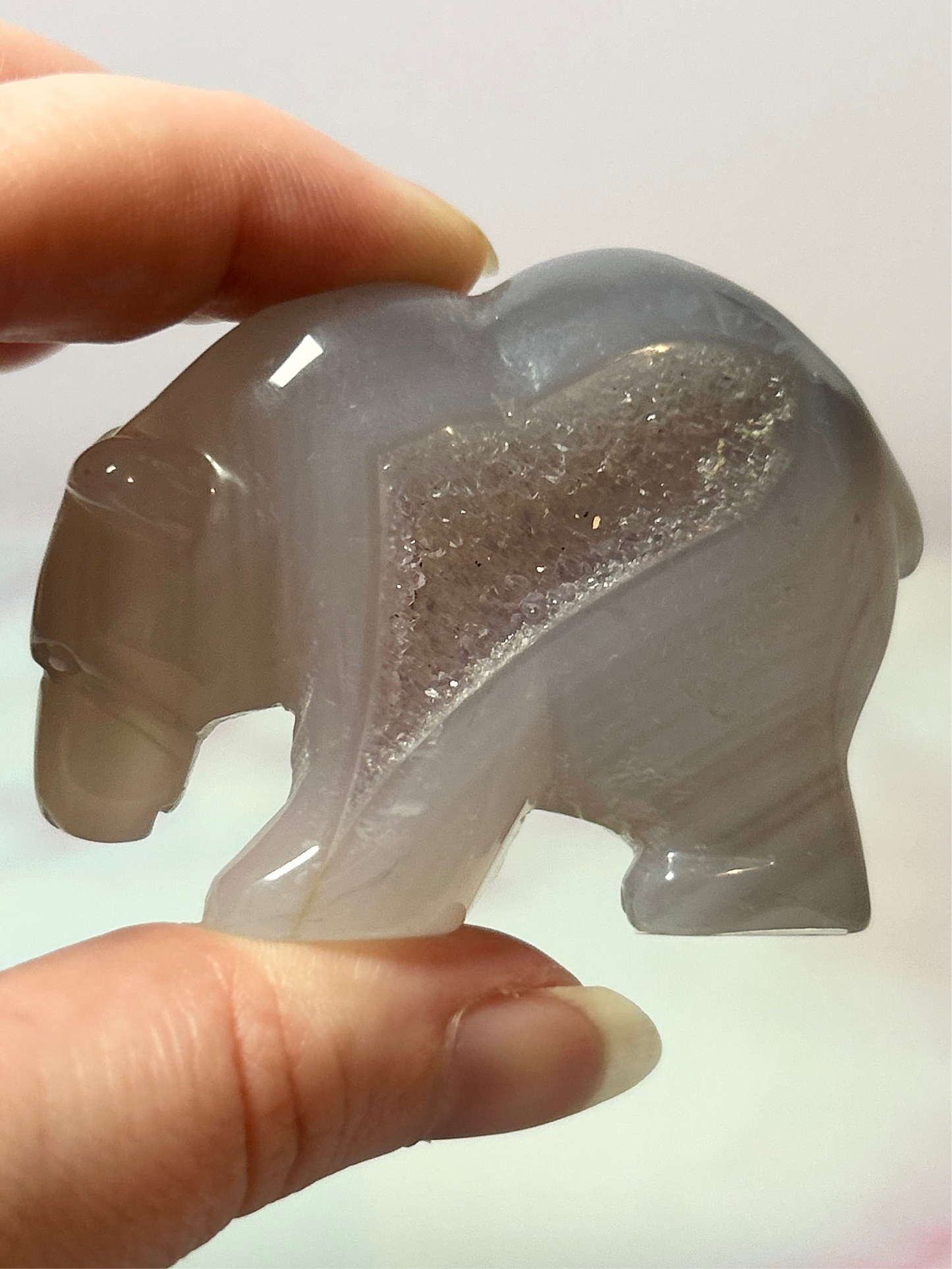 Druzy Agate Bear- Small