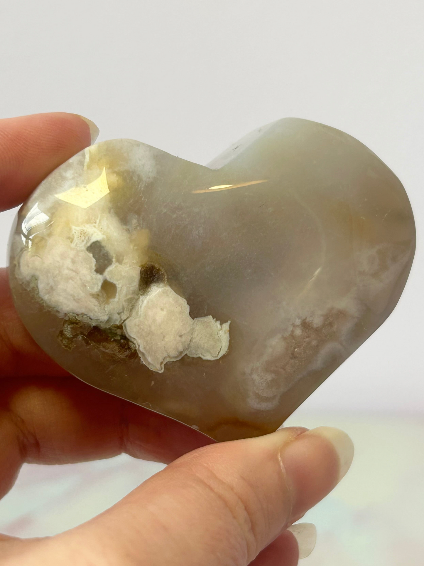 Flower Agate Hearts