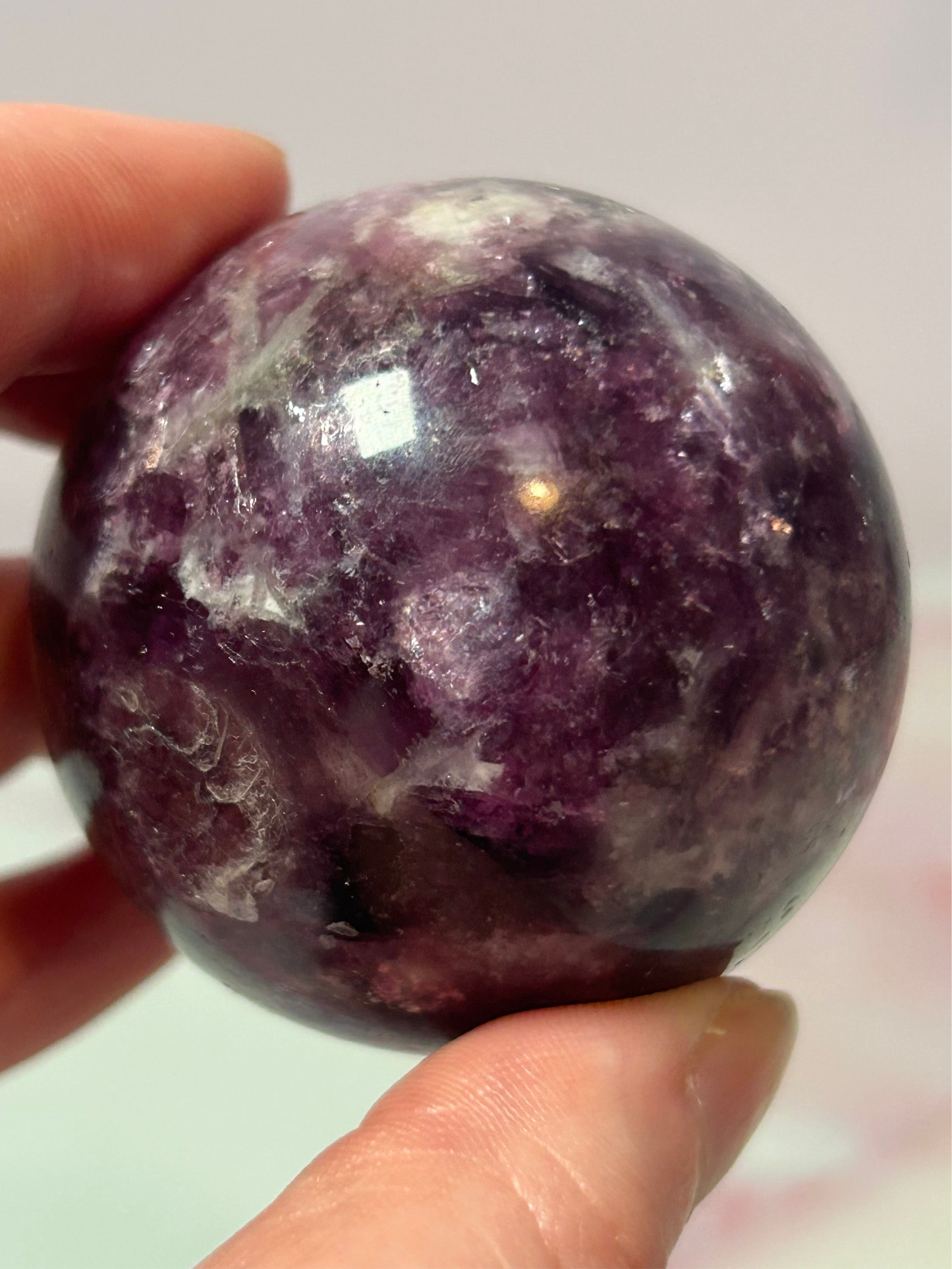 Lepidolite Sphere B