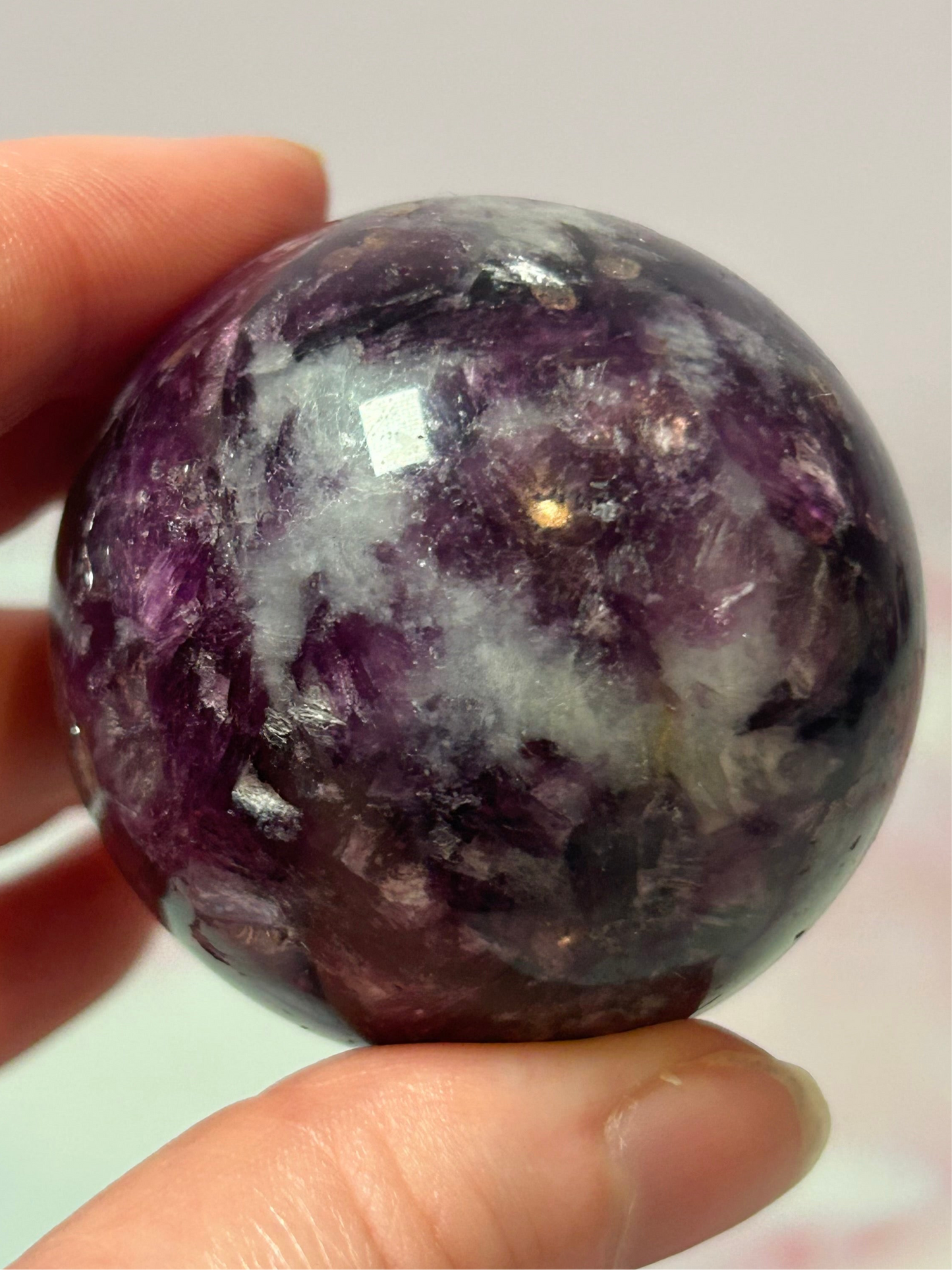 Lepidolite Sphere A