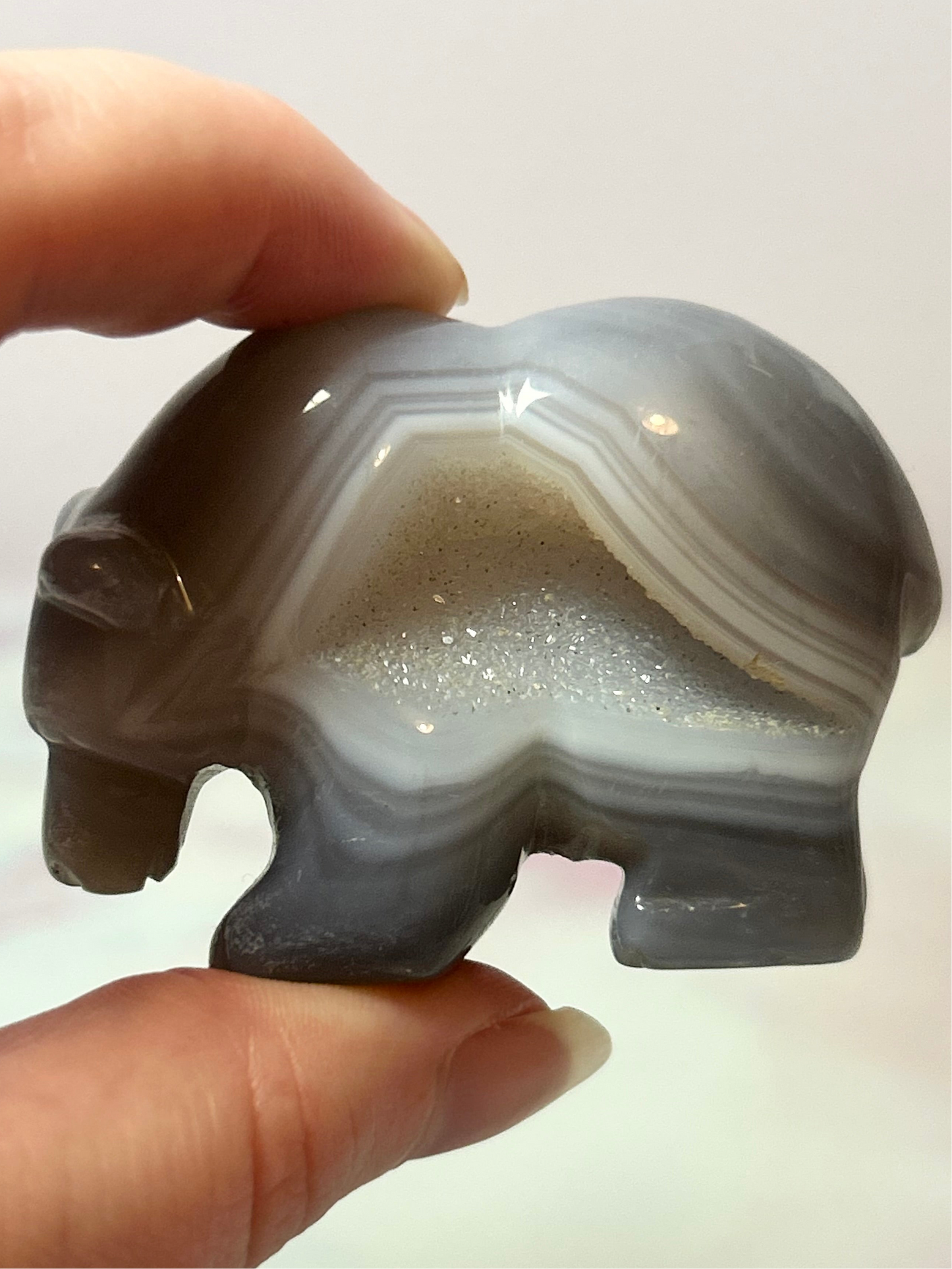 Druzy Agate Bear- Small