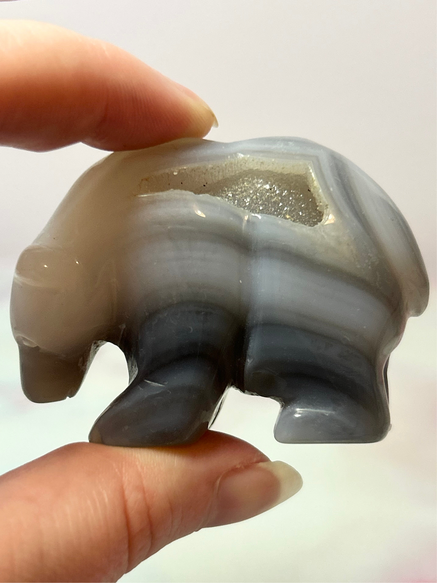 Druzy Agate Bear- Small