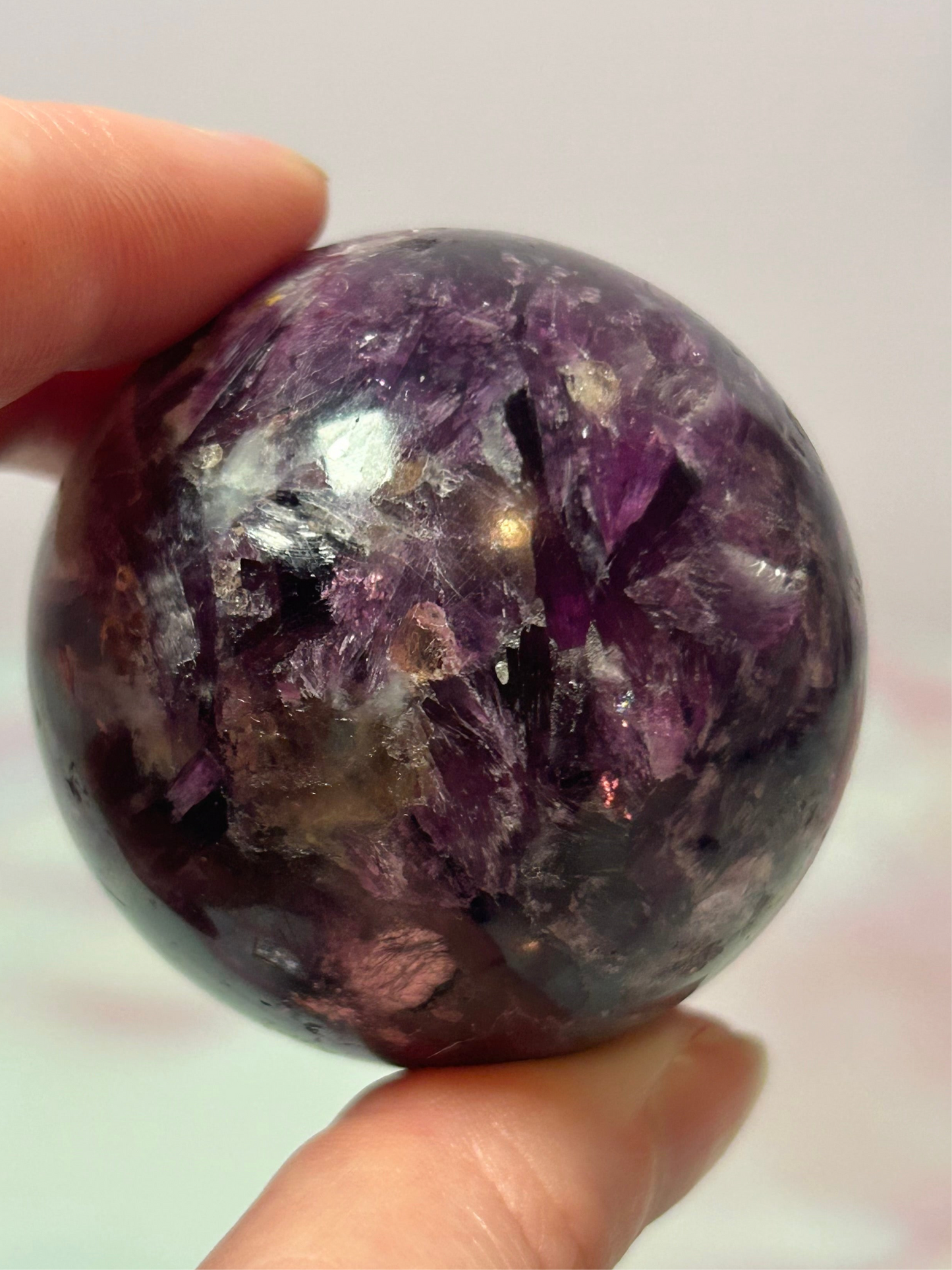 Lepidolite Sphere A