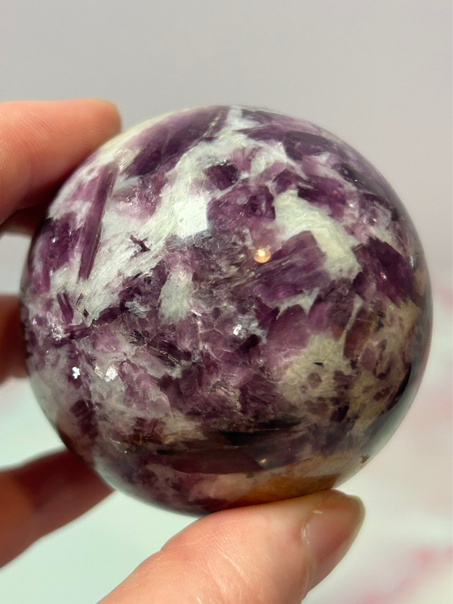 Lepidolite Sphere E