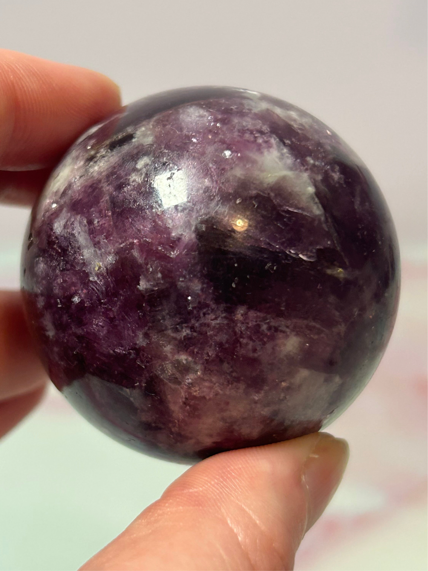 Lepidolite Sphere B