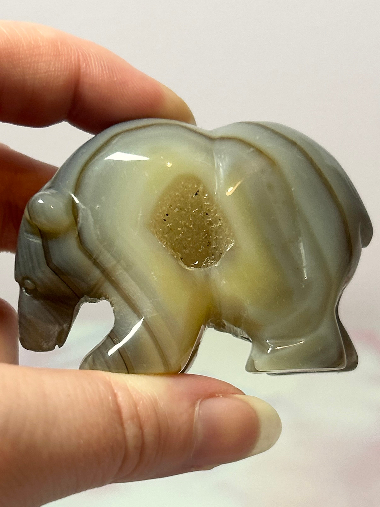 Druzy Agate Bear- Large