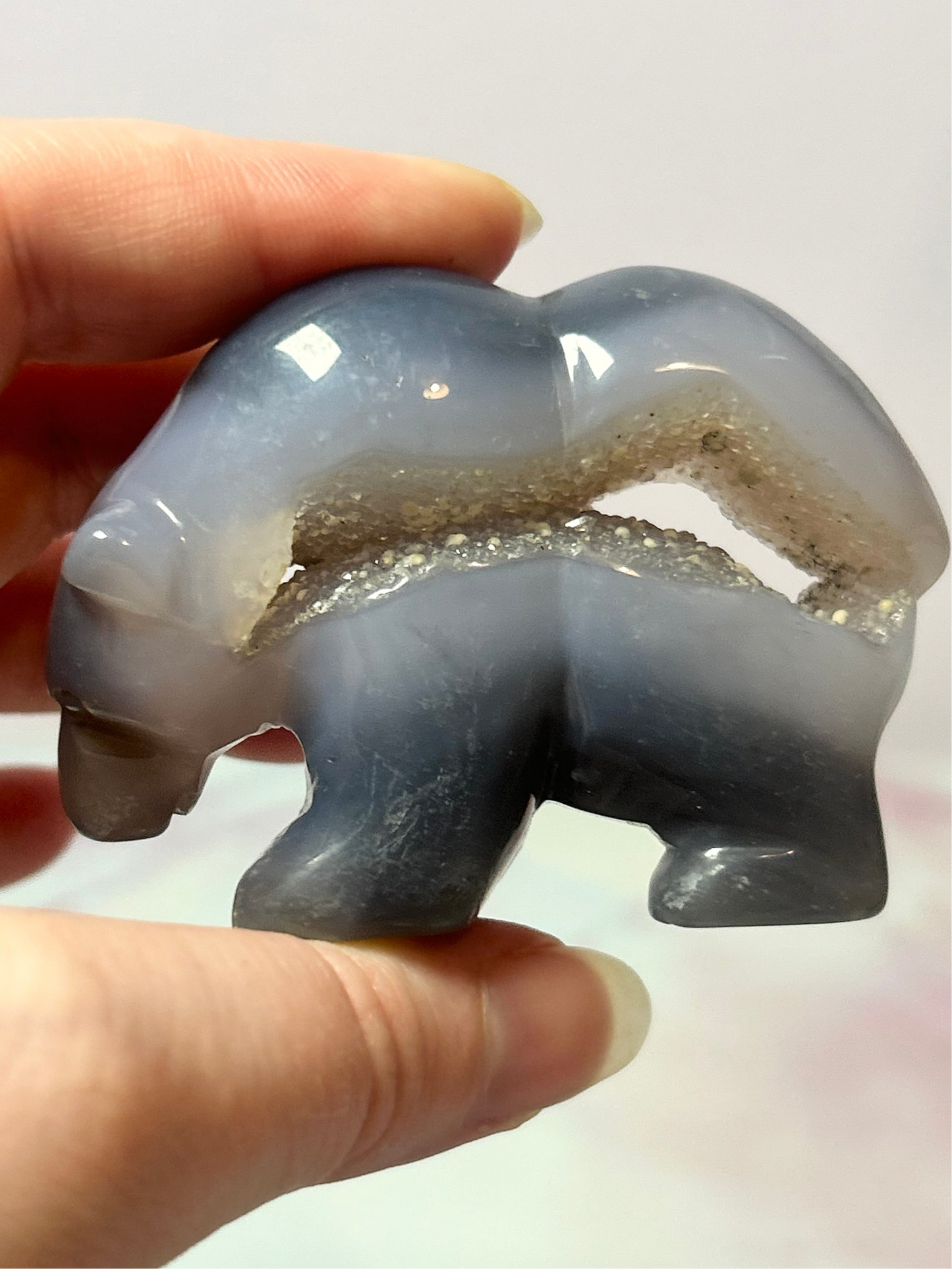 Druzy Agate Bear- Large