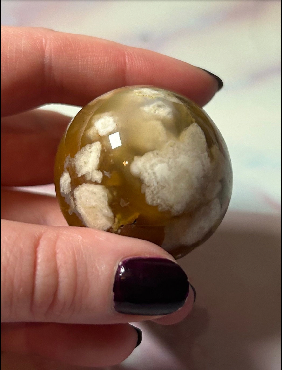 Flower Agate Sphere