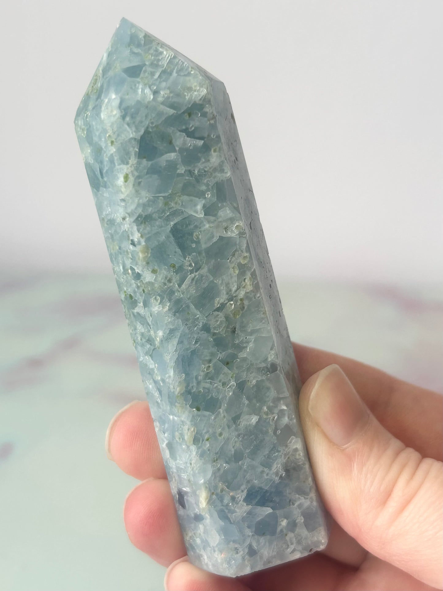 Blue Calcite Tower