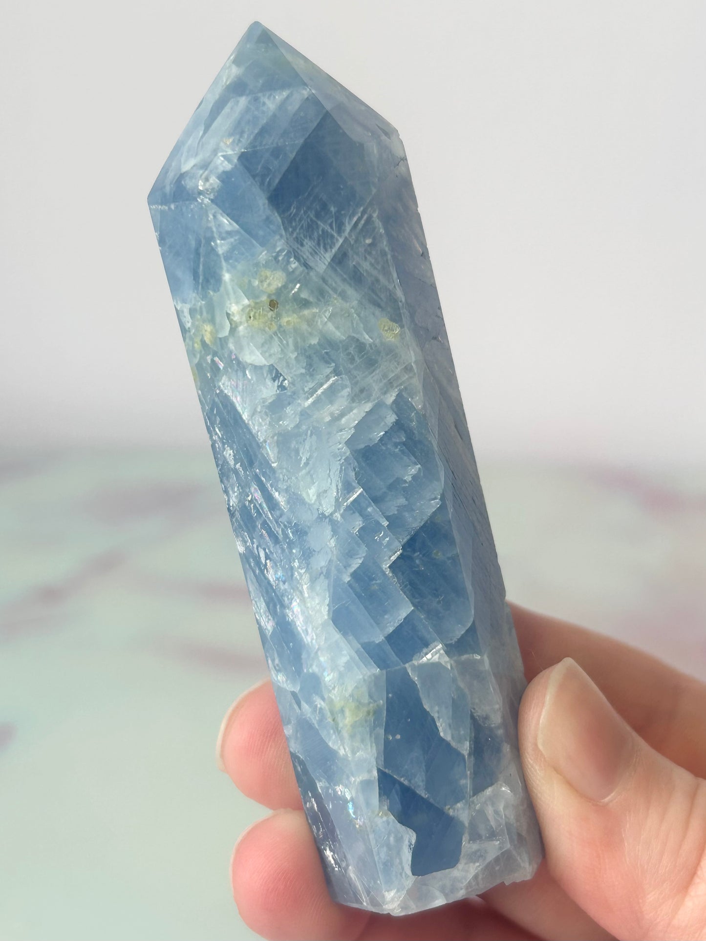 Blue Calcite Tower