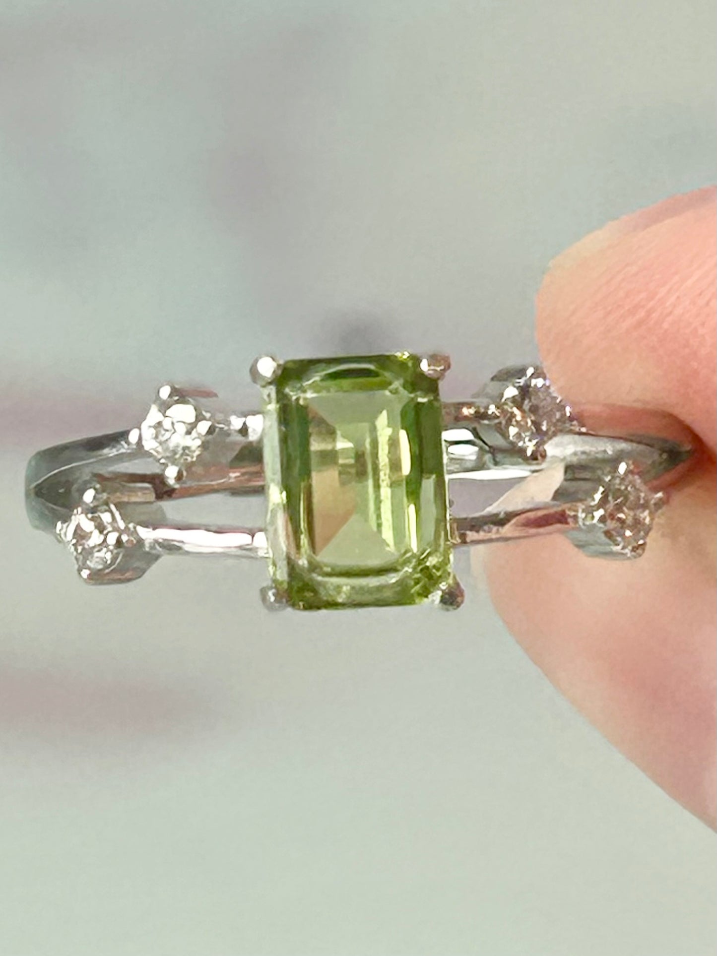Peridot S925 Adjustable Ring