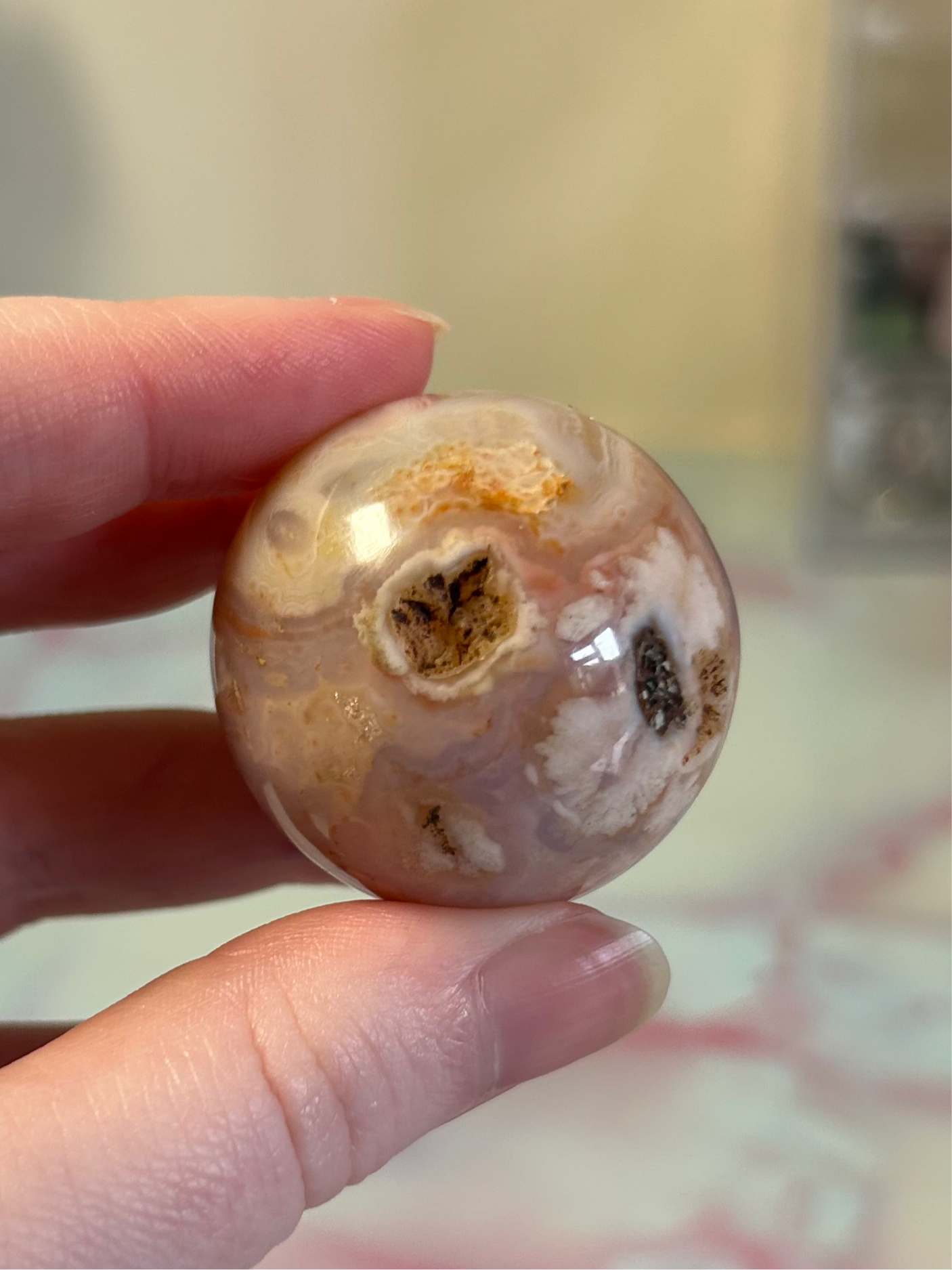 Flower Agate Sphere