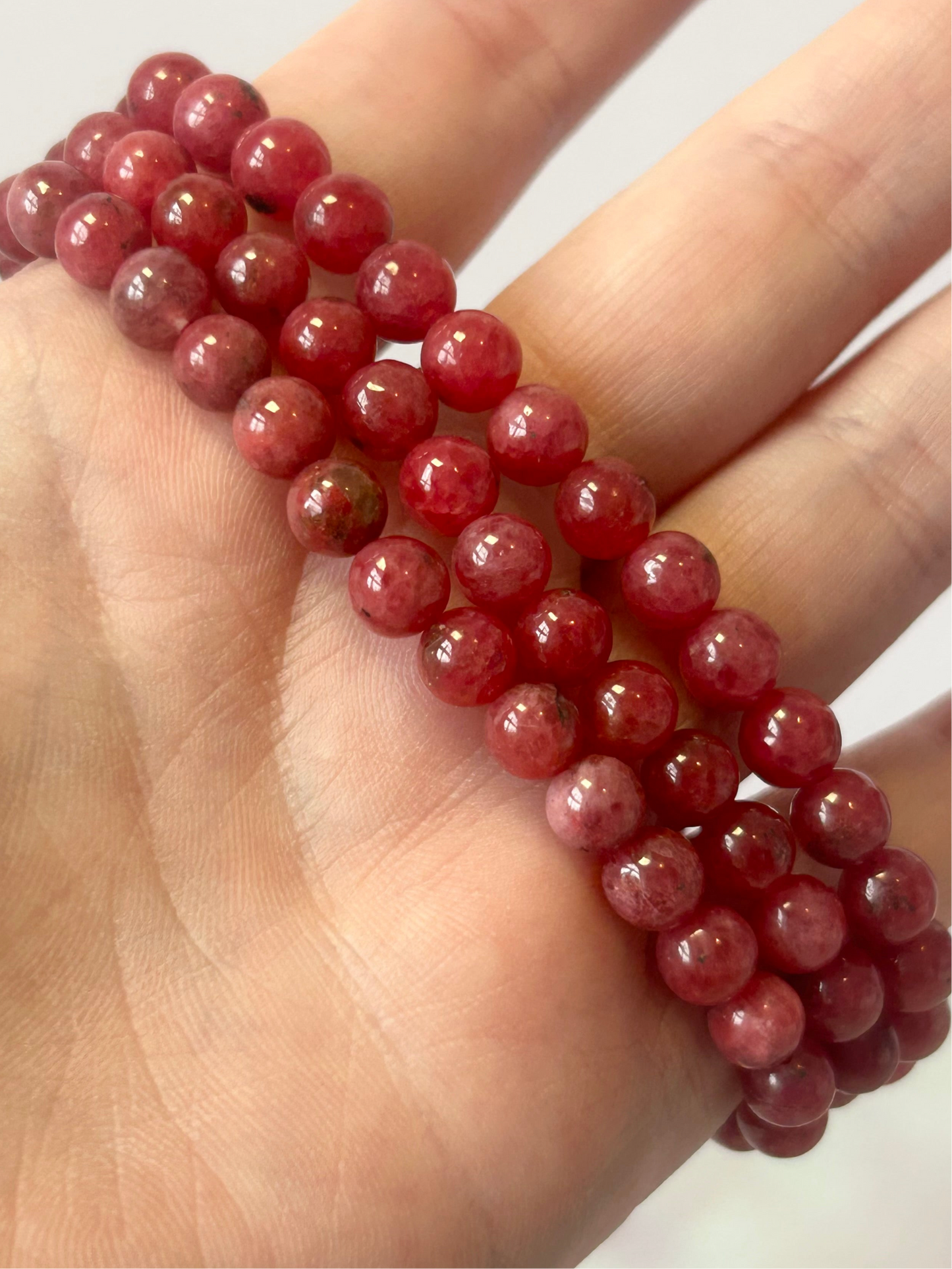 Red Rhodonite Bracelets 6mm