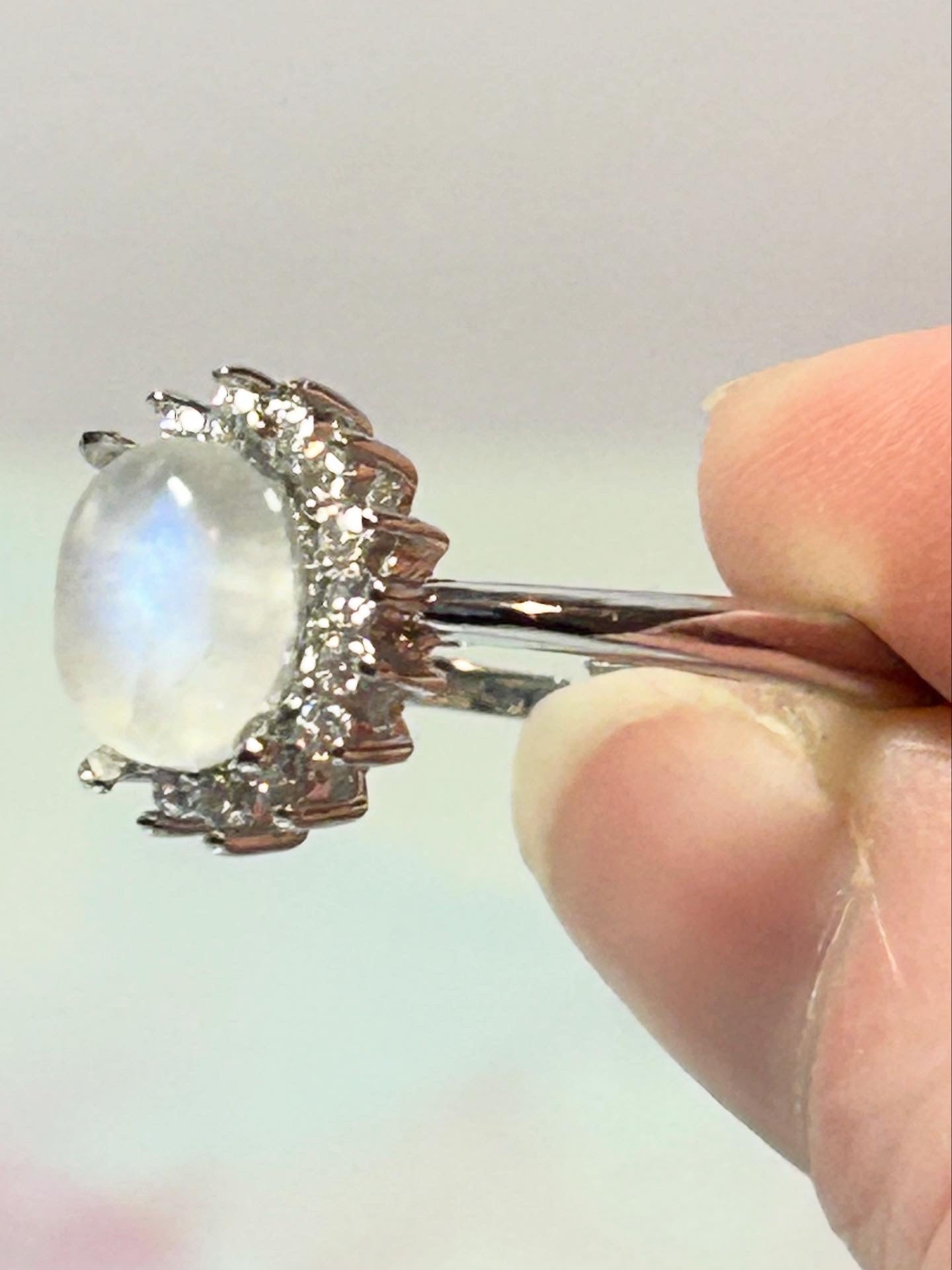 Moonstone Adjustable Ring