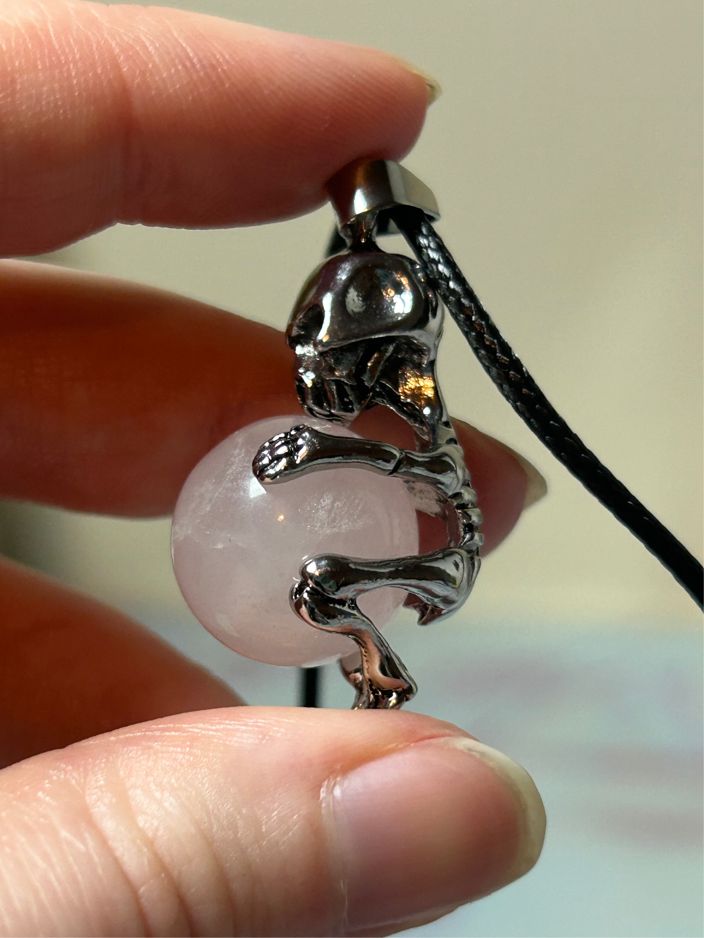 Rose Quartz Skelton Necklace