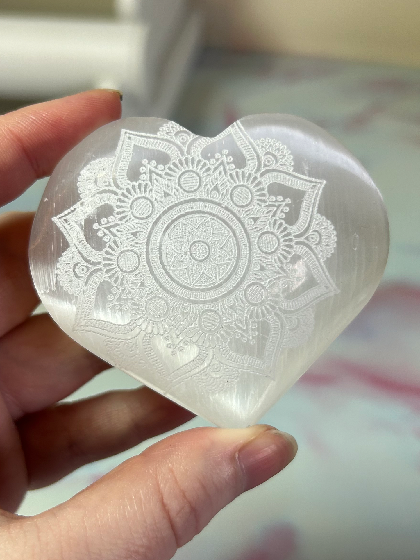 Selenite Hearts