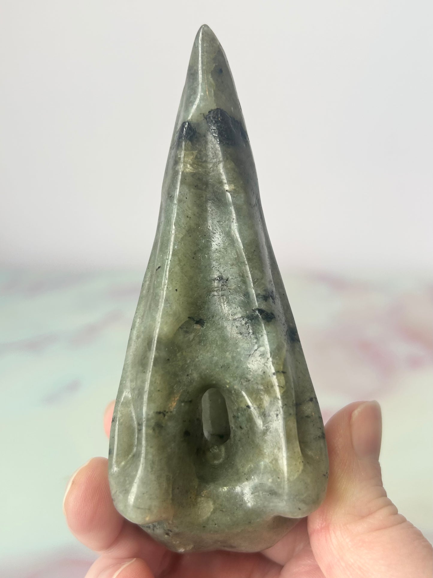 Labradorite Crow Skull